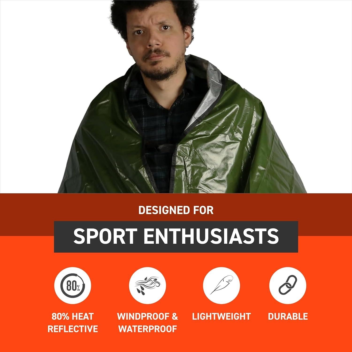 Manta de Emergencia S.O.L. Verde - Utilidad Deportiva