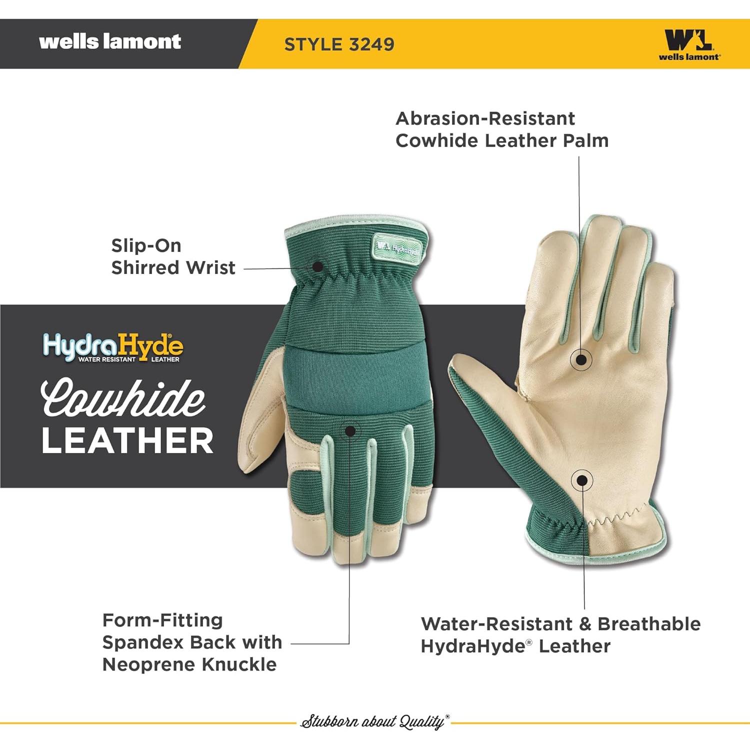 Guantes de Trabajo para Mujeres Wells Lamont 3249S Resistentes al Agua