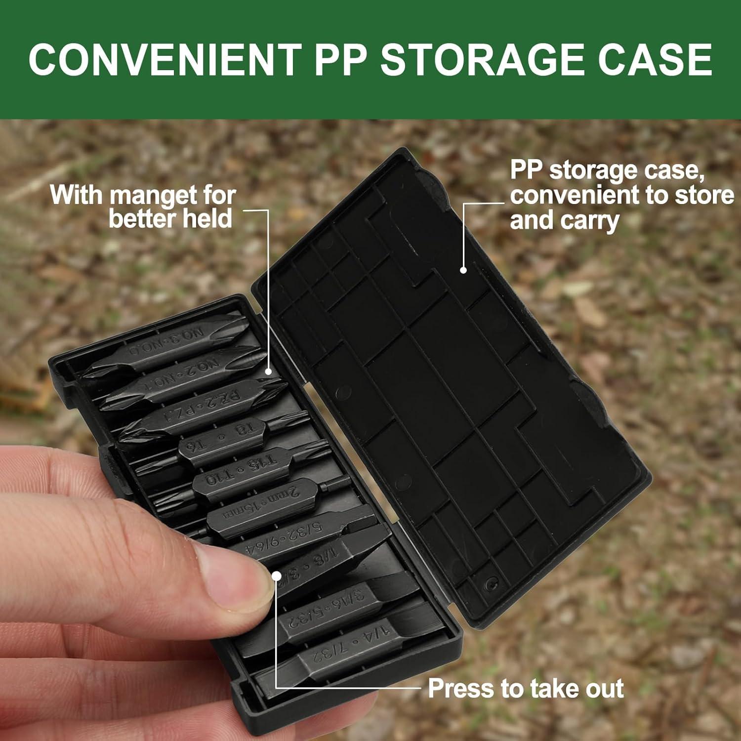 Kit de Puntas NexTool E1 - 10 Puntas Doble Extremo de Acero S2