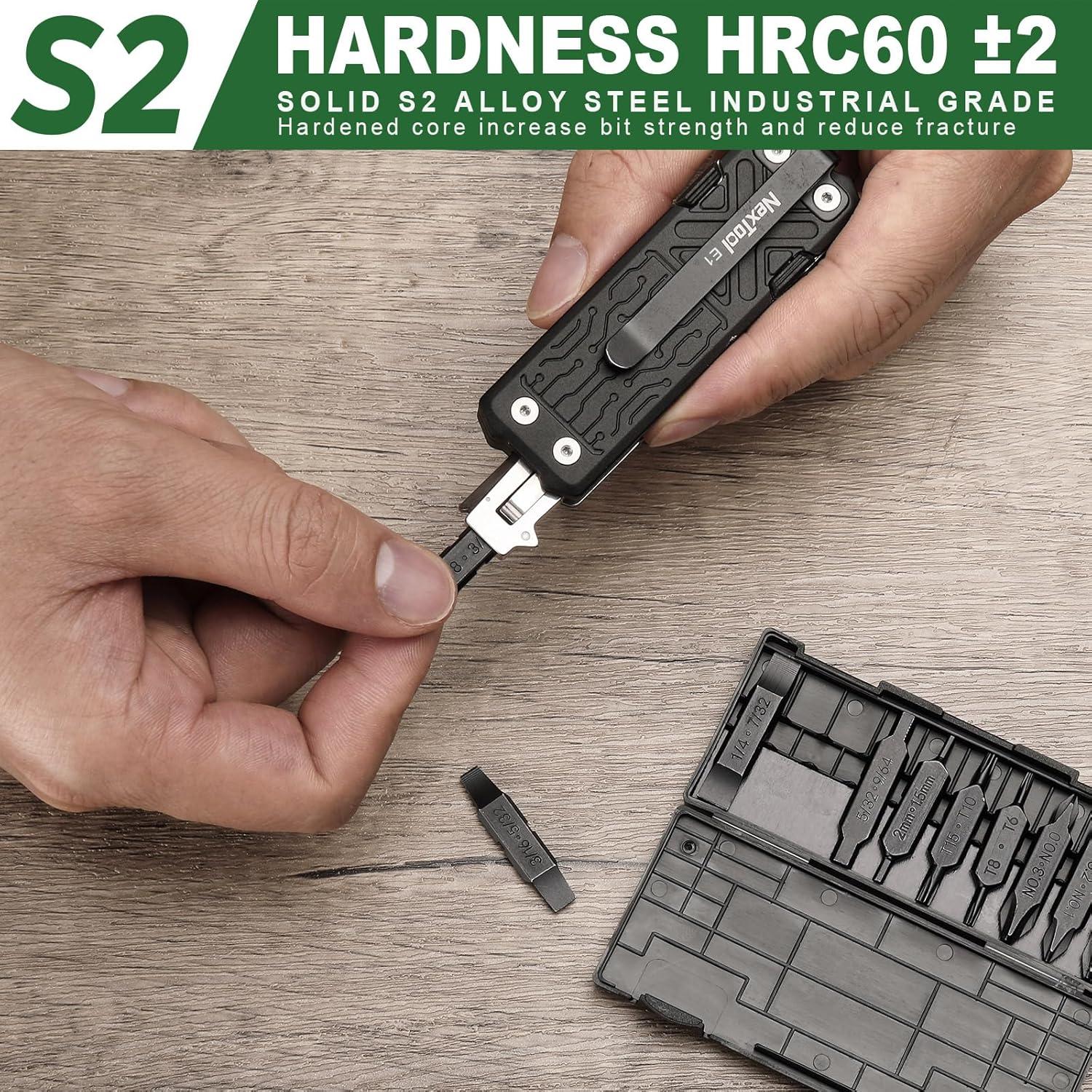 Kit de Puntas NexTool E1 - 10 Puntas Doble Extremo de Acero S2