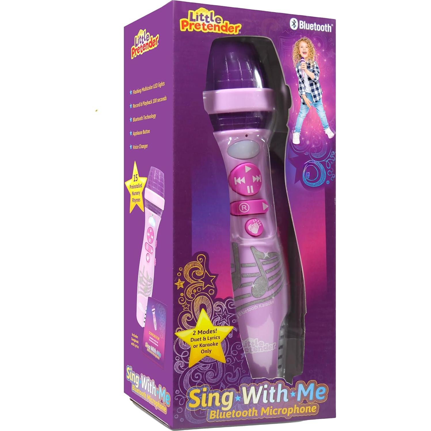 Micrófono Karaoke Bluetooth para Niños LP-2508 - Rosa y Morado
