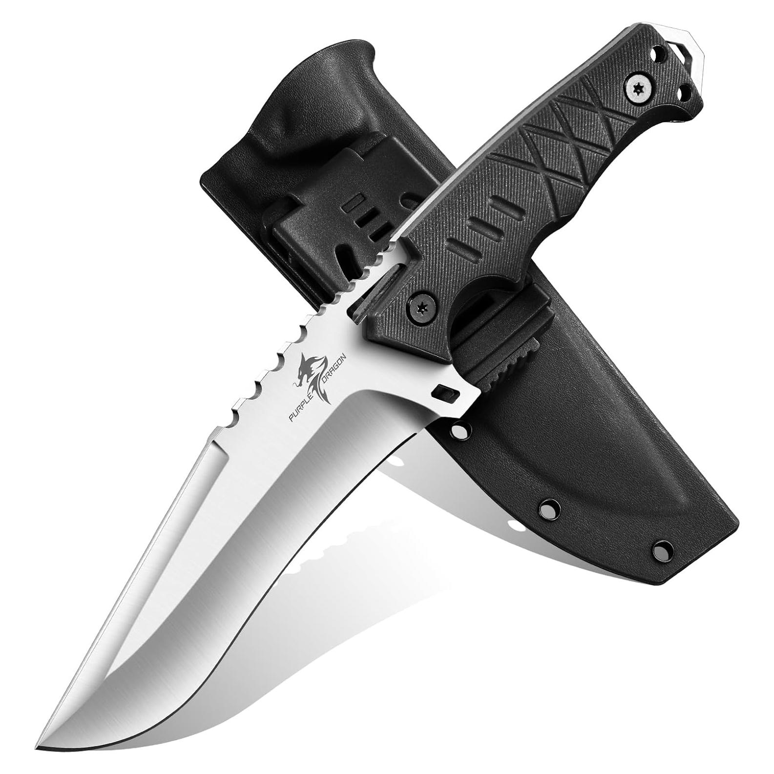 Cuchillo de Supervivencia Dragón Púrpura con Funda Kydex 27.94 cm