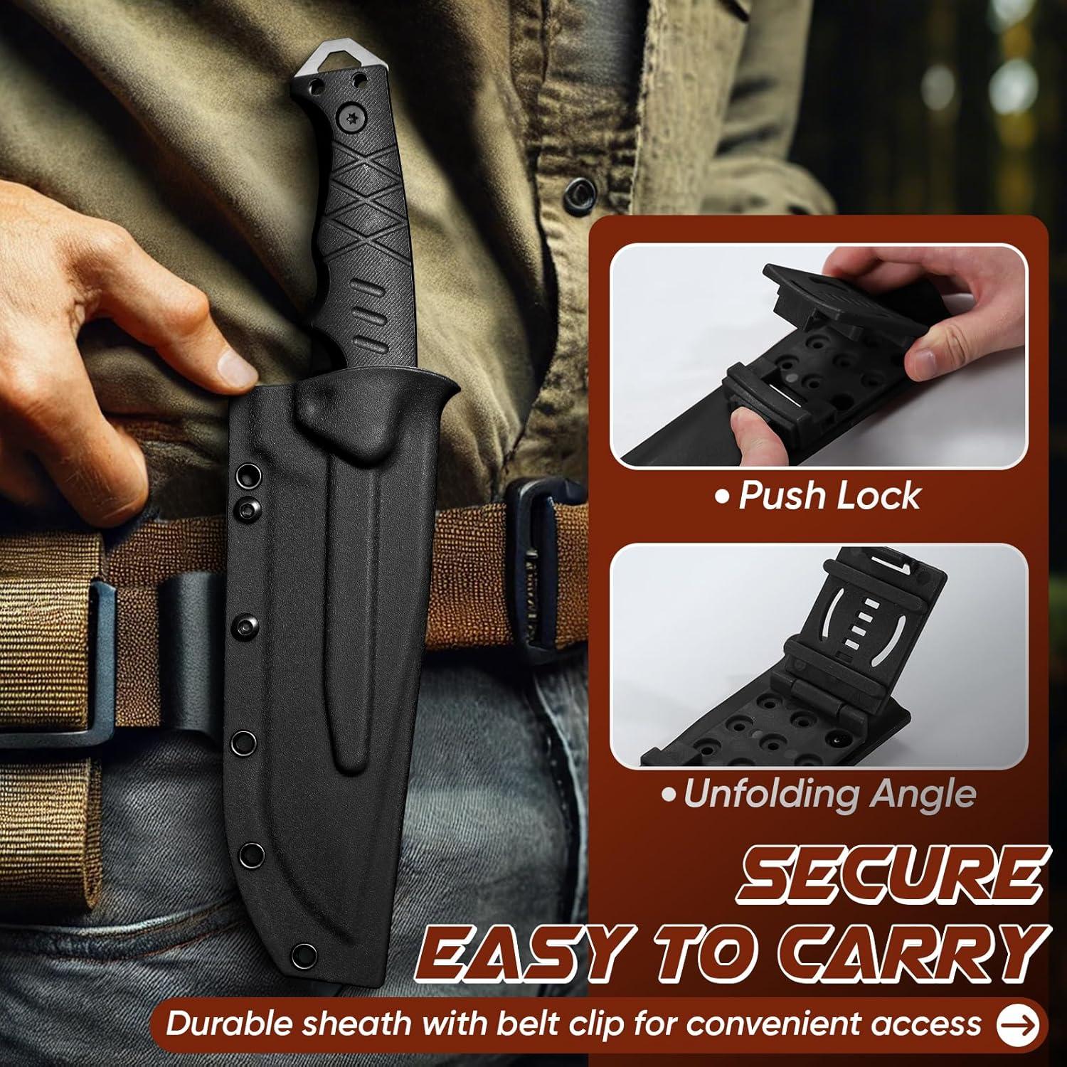 Cuchillo de Supervivencia Dragón Púrpura con Funda Kydex 27.94 cm