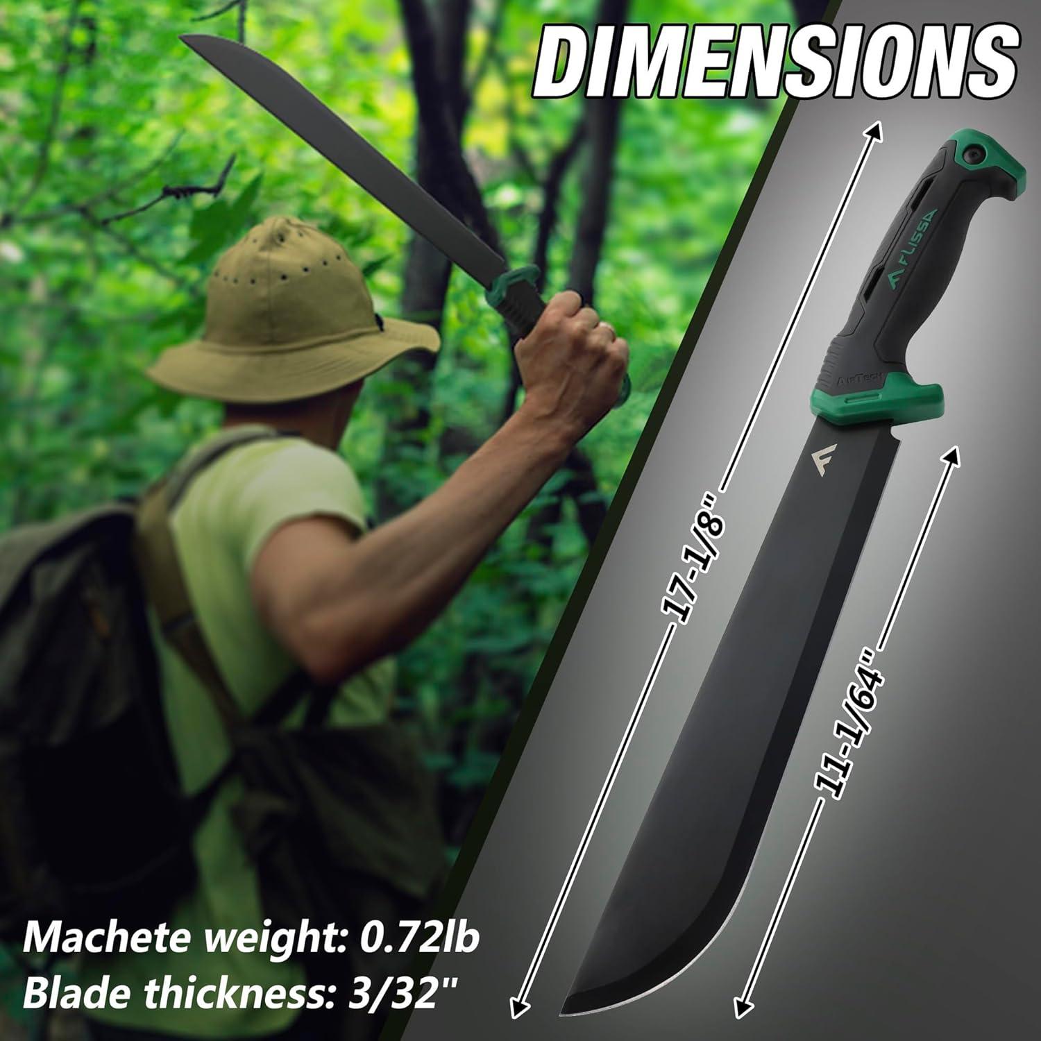 Machete FLISSA 27.94 cm con mango Air Tech y funda ligera