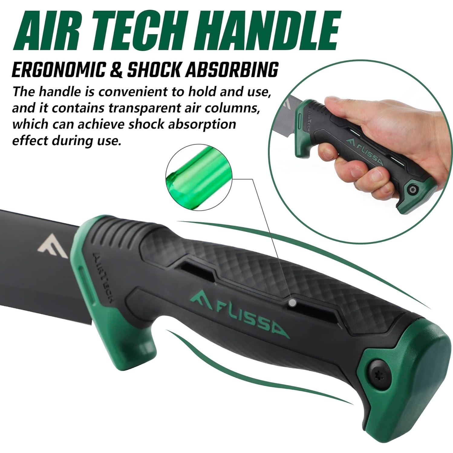 Machete FLISSA 27.94 cm con mango Air Tech y funda ligera