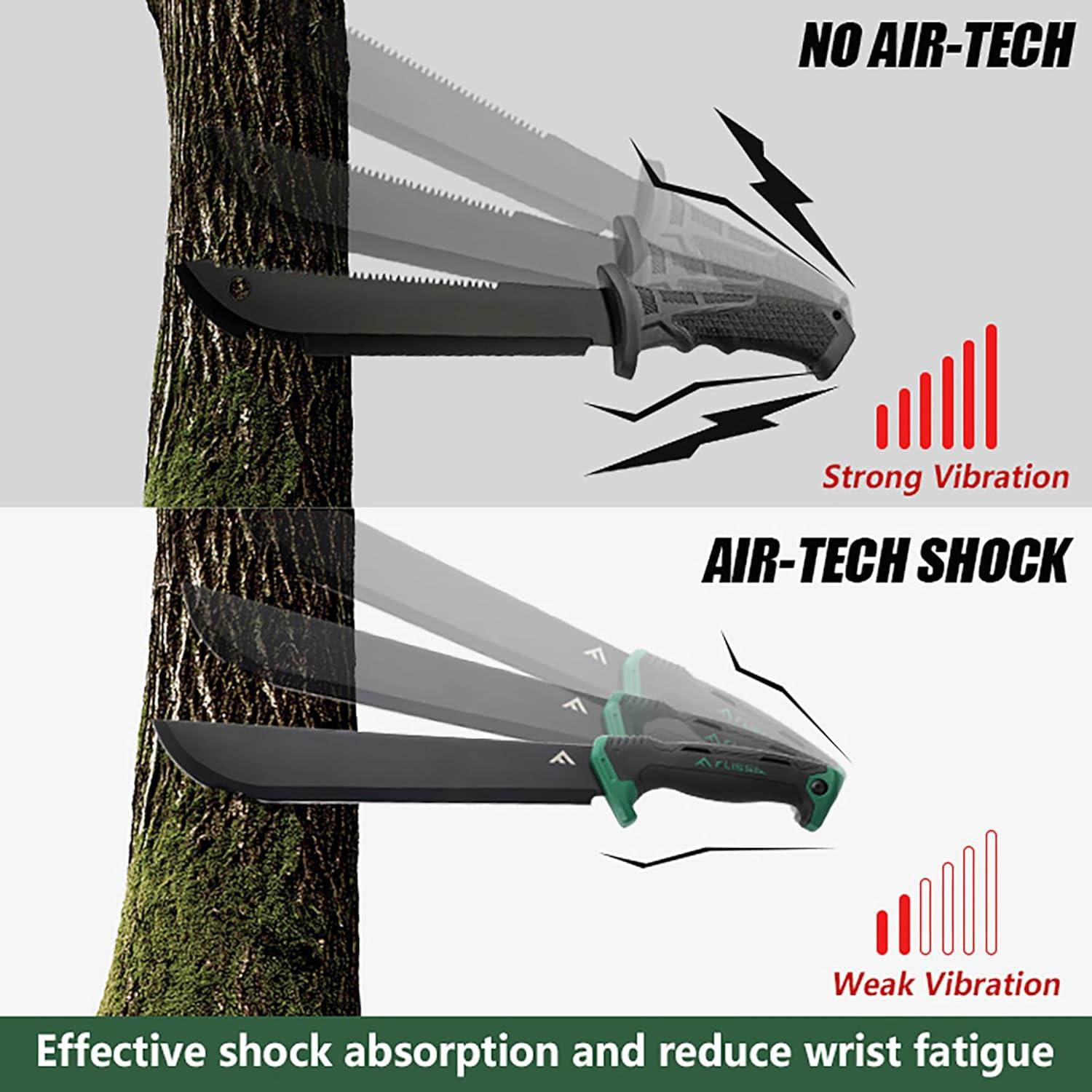 Machete FLISSA 27.94 cm con mango Air Tech y funda ligera