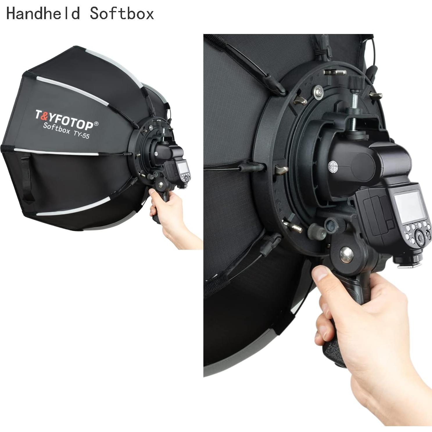 Softbox Octagonal 55cm T&YFOTOP con Soporte Tipo S y Funda