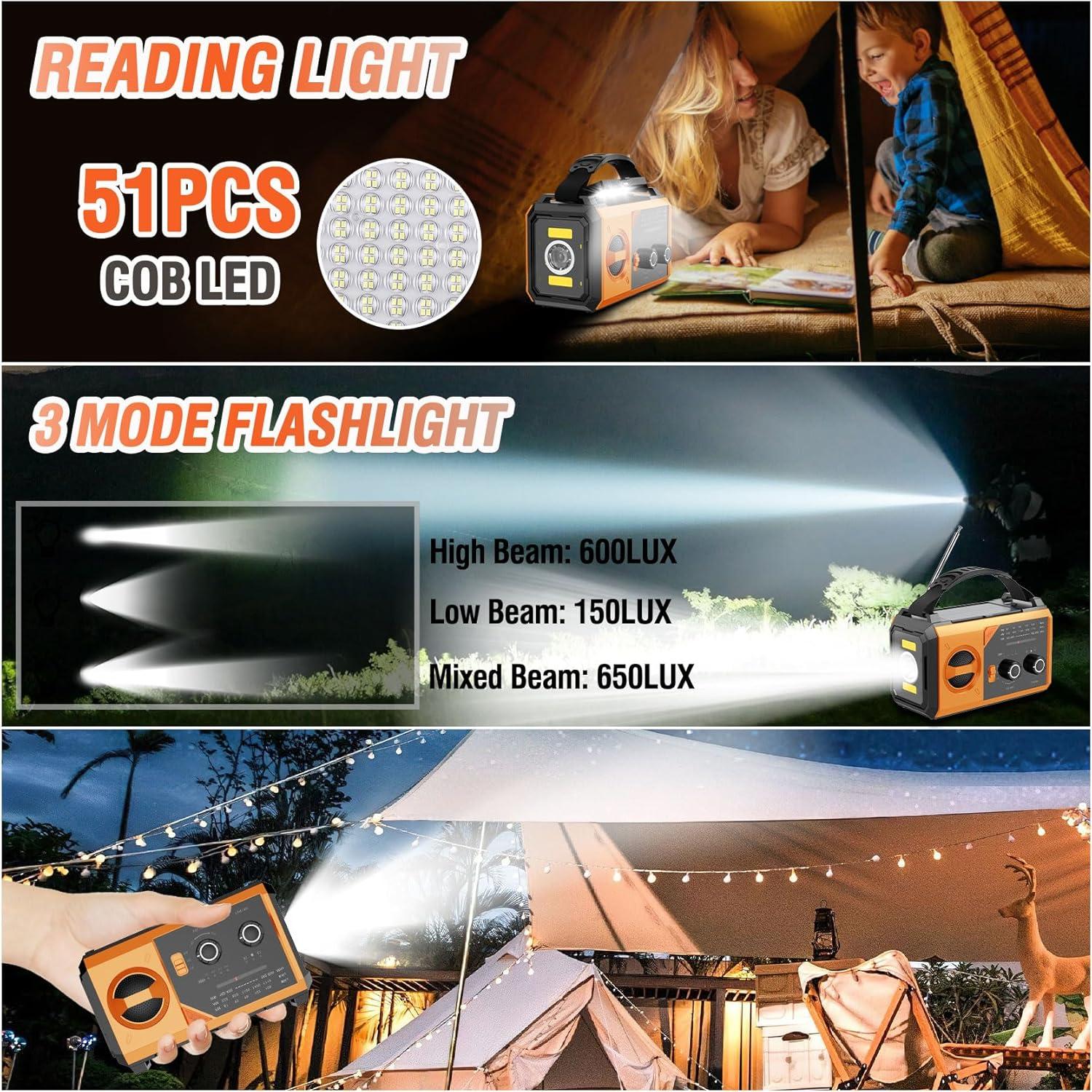 Radio Meteorológica de Emergencia COAOOIX 20000mAh AM/FM NOAA