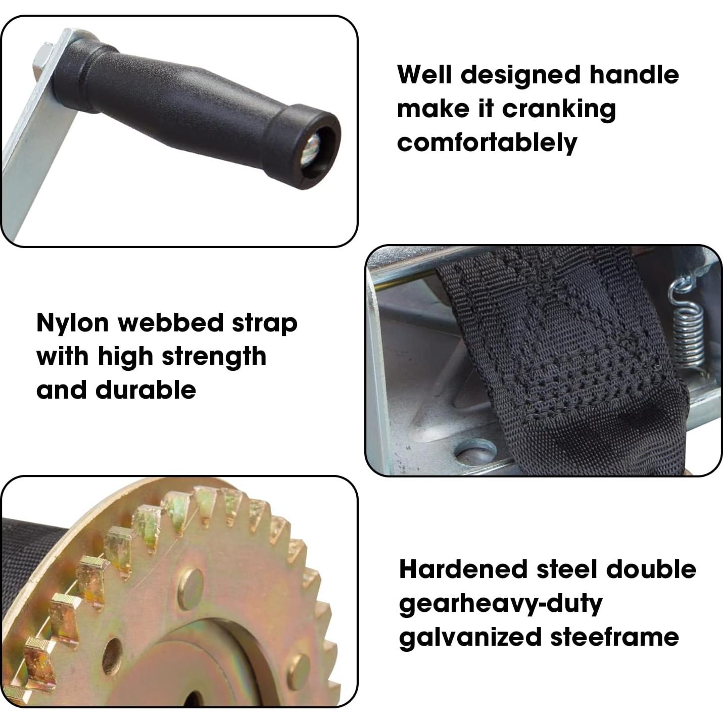 Cabrestante Manual BIG RED ATRT1161SR 1600 lbs Acero Nylon 10 m