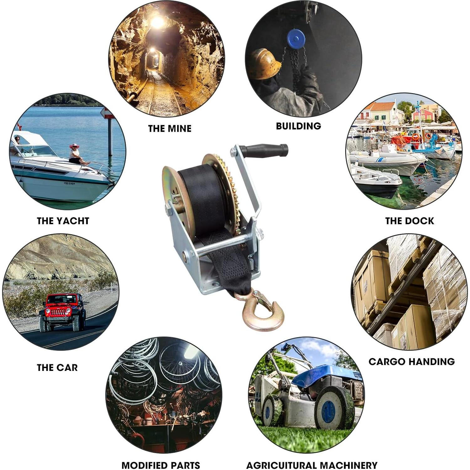 Cabrestante Manual BIG RED ATRT1161SR 1600 lbs Acero Nylon 10 m