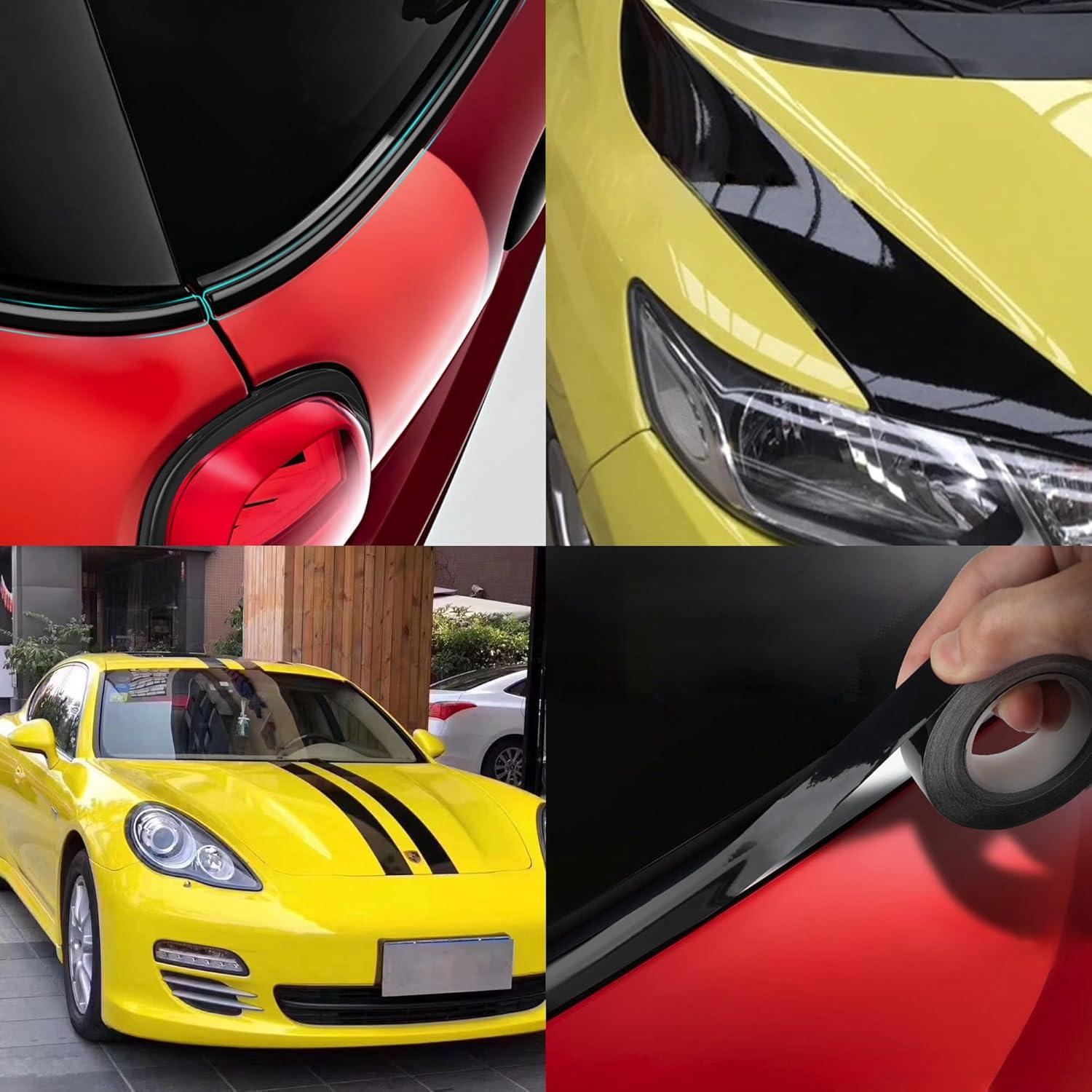 Vinilo Negro Brillante Arespark 1x9m para Autos con Kit