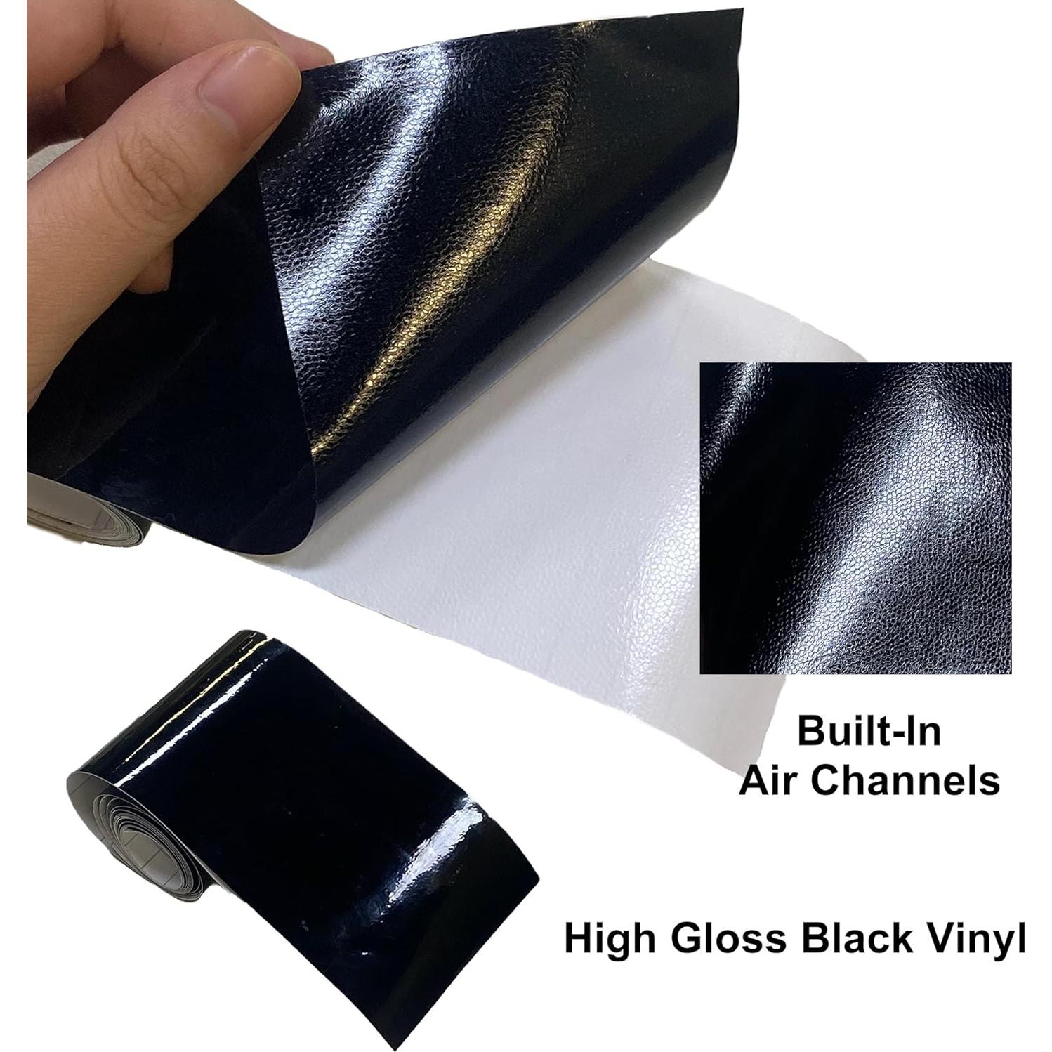 Vinilo Negro Brillante Arespark 1x9m para Autos con Kit