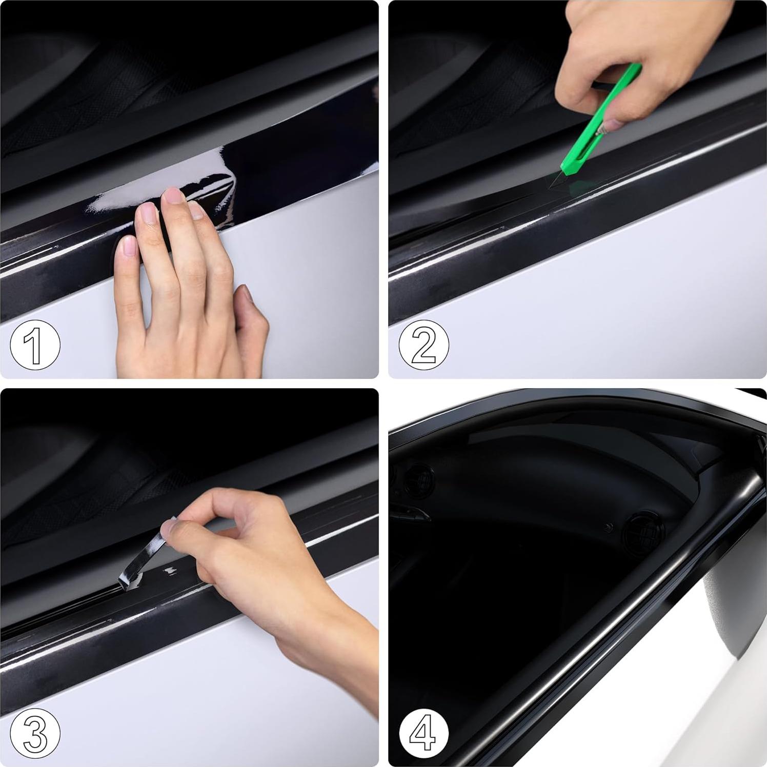 Vinilo Negro Brillante Arespark 1x9m para Autos con Kit