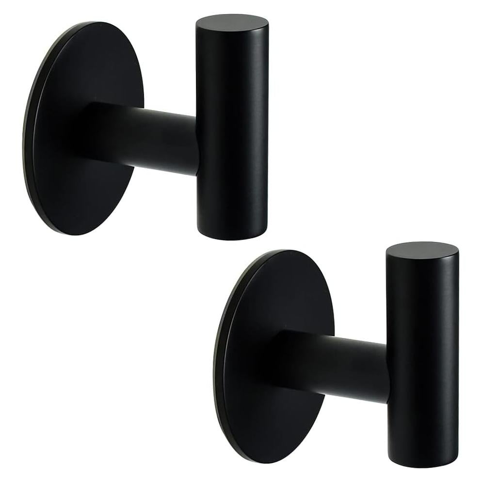 Gancho de Toalla Autoadhesivo Vuzvuv Negro Mate 2 Pcs