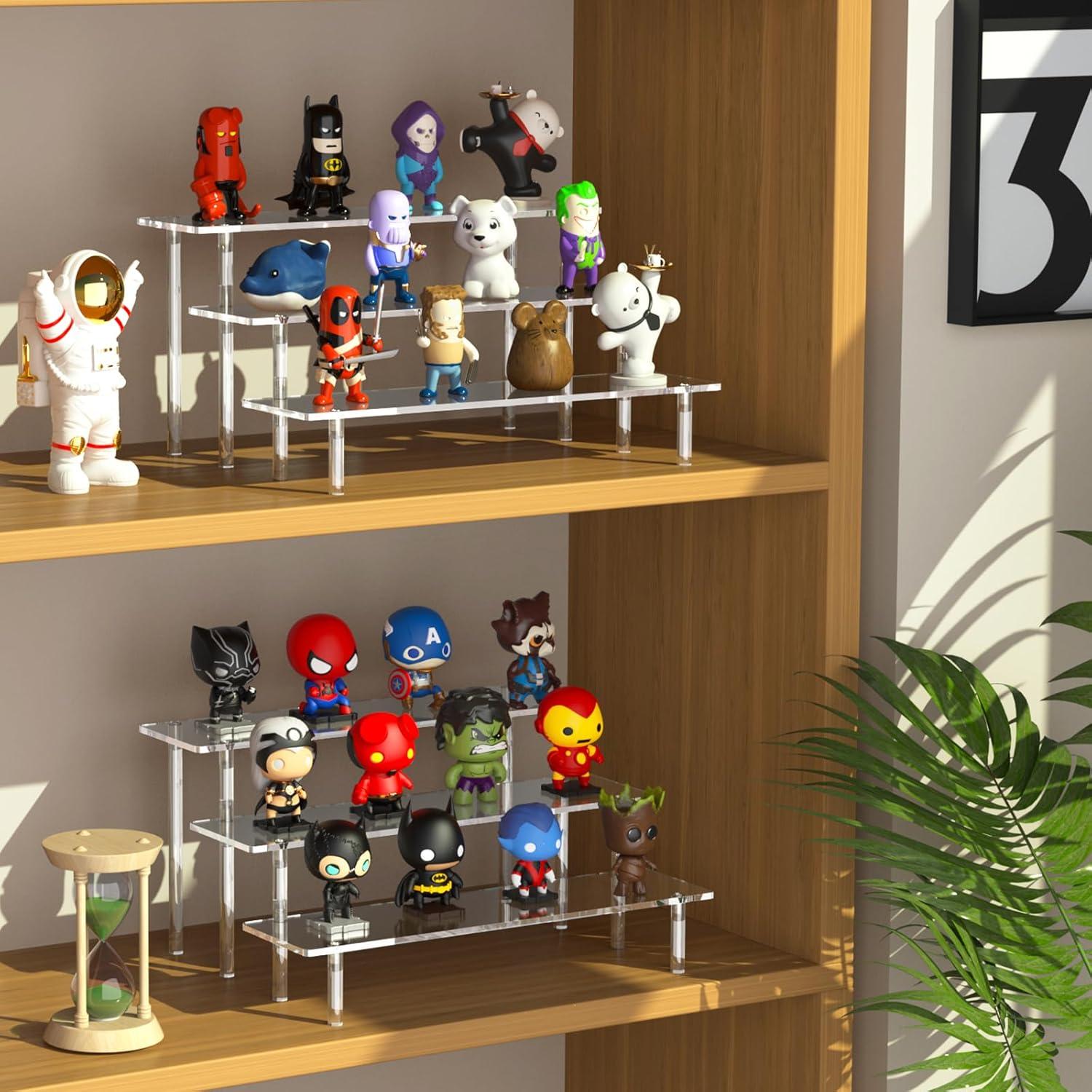 Soporte de exhibición acrílico 3 niveles para cupcakes y perfumes