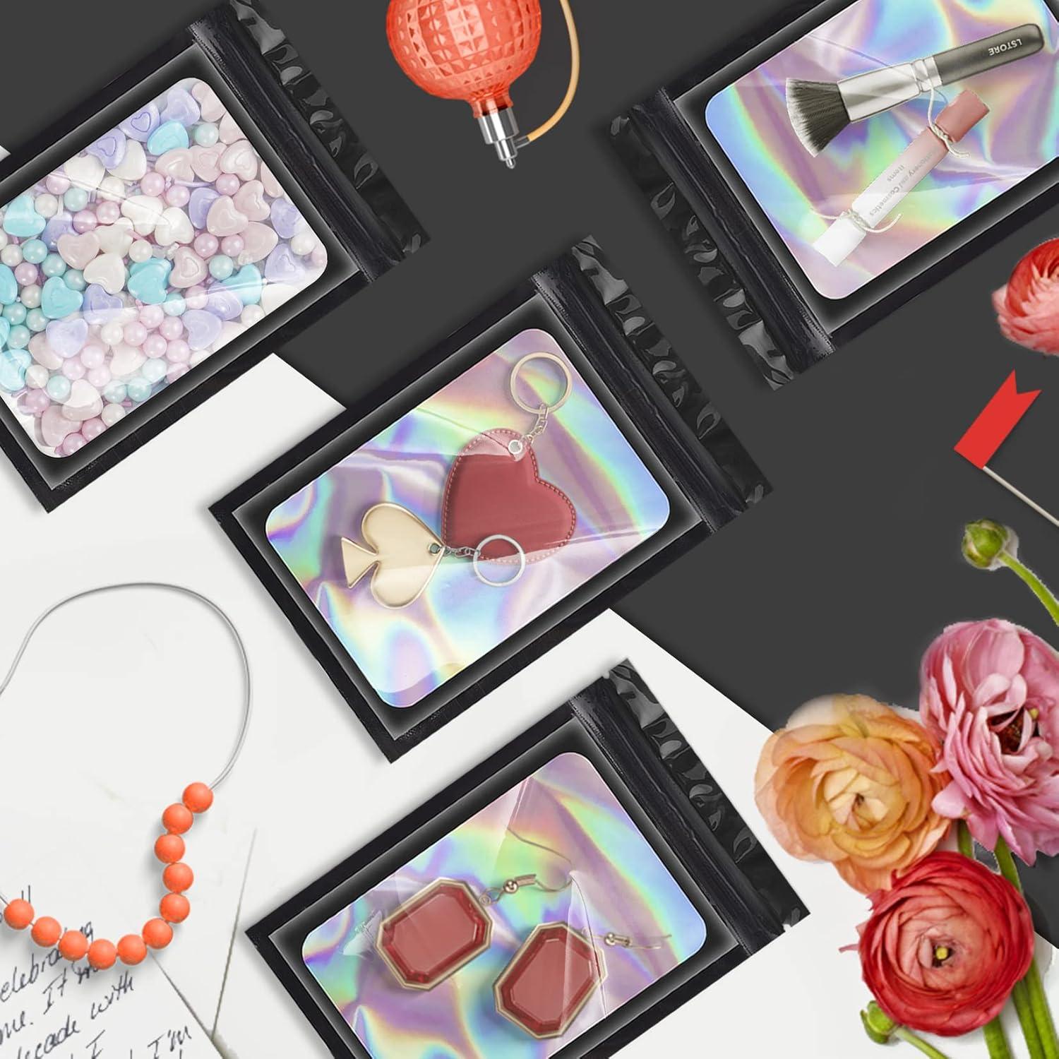 100 Bolsas Mylar Reutilizables ANZNKU 6.1x9.9cm a Prueba de Olores