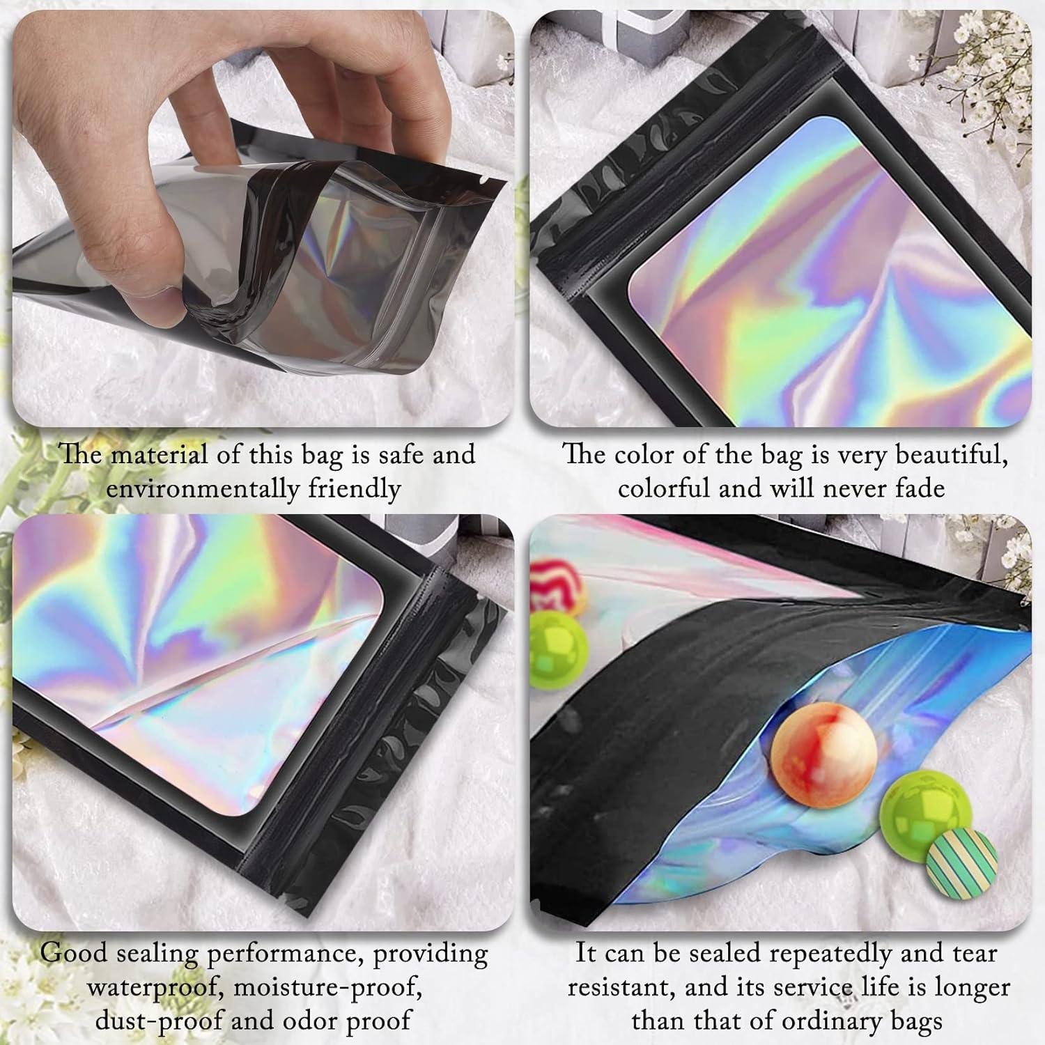 100 Bolsas Mylar Reutilizables ANZNKU 6.1x9.9cm a Prueba de Olores