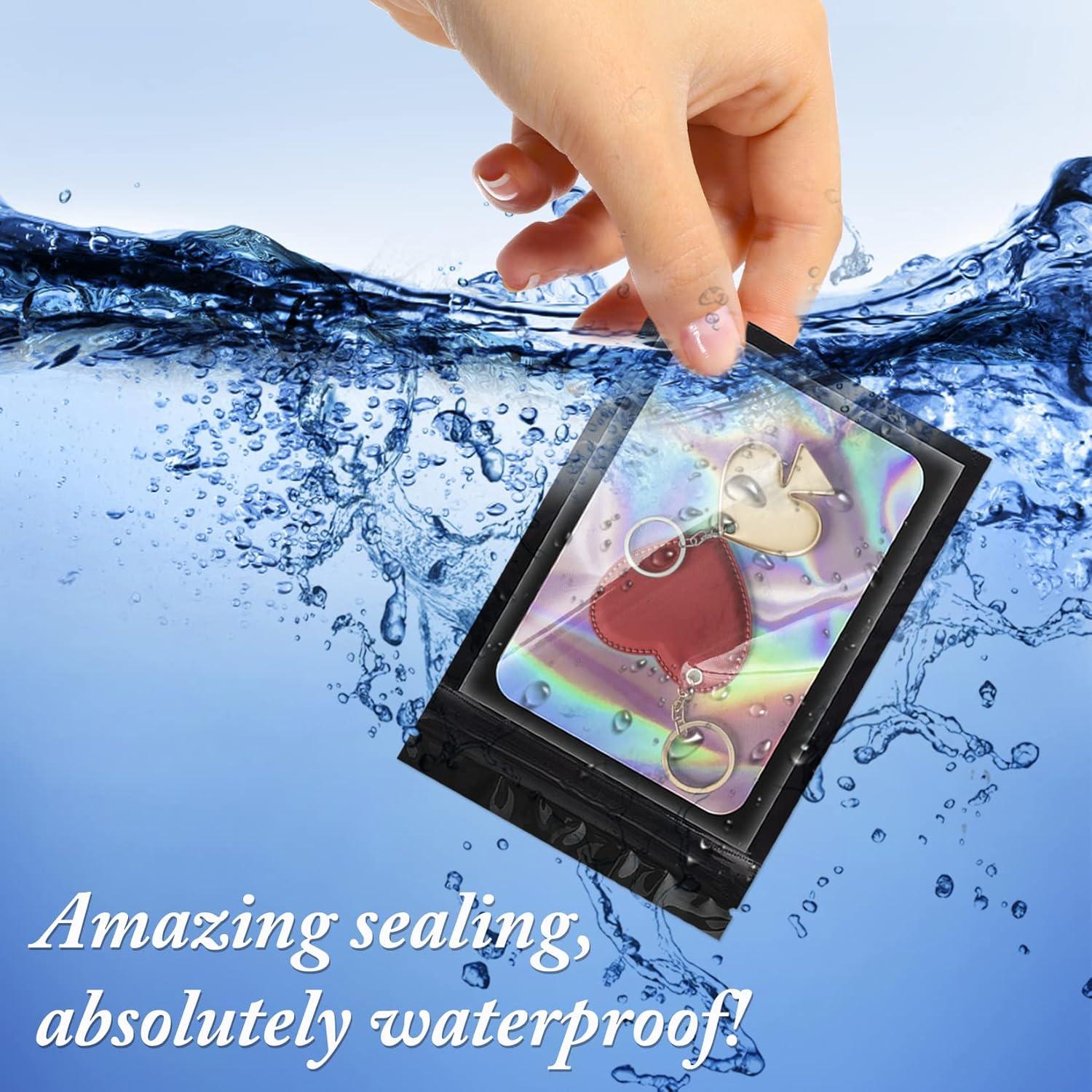 100 Bolsas Mylar Reutilizables ANZNKU 6.1x9.9cm a Prueba de Olores