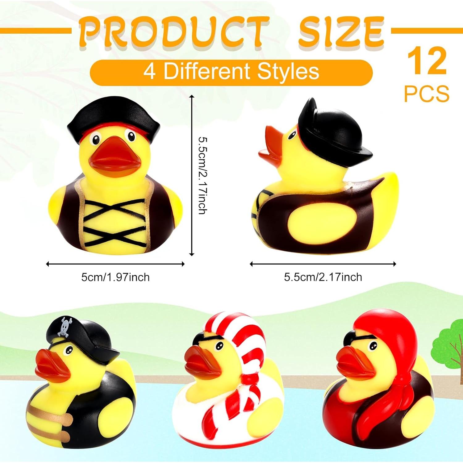 24 Patos de Goma Pirata Lewtemi para Fiesta y Baño