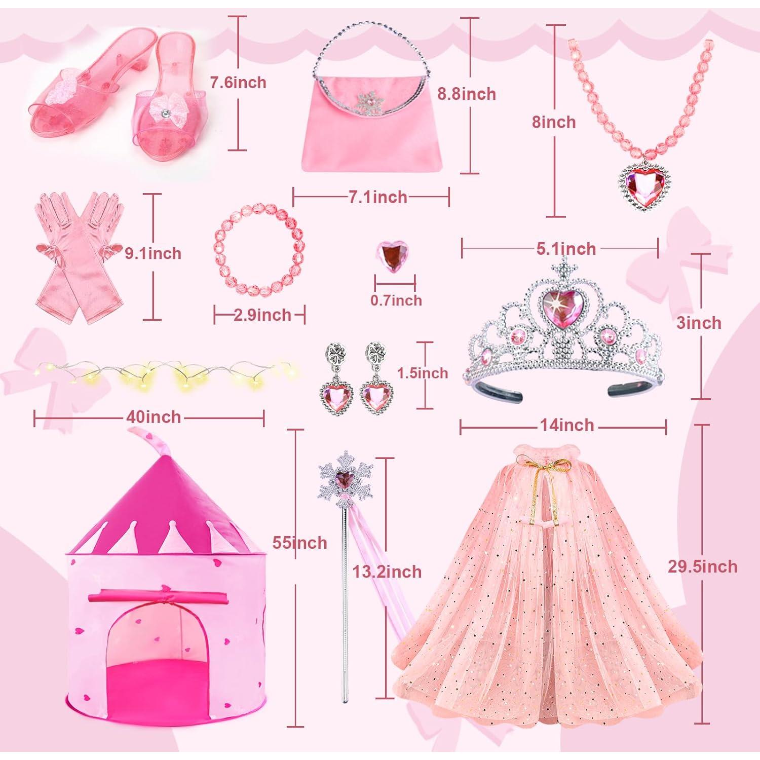 Tienda de Juego Castillo de Princesa WTOR 15 Piezas Rosa