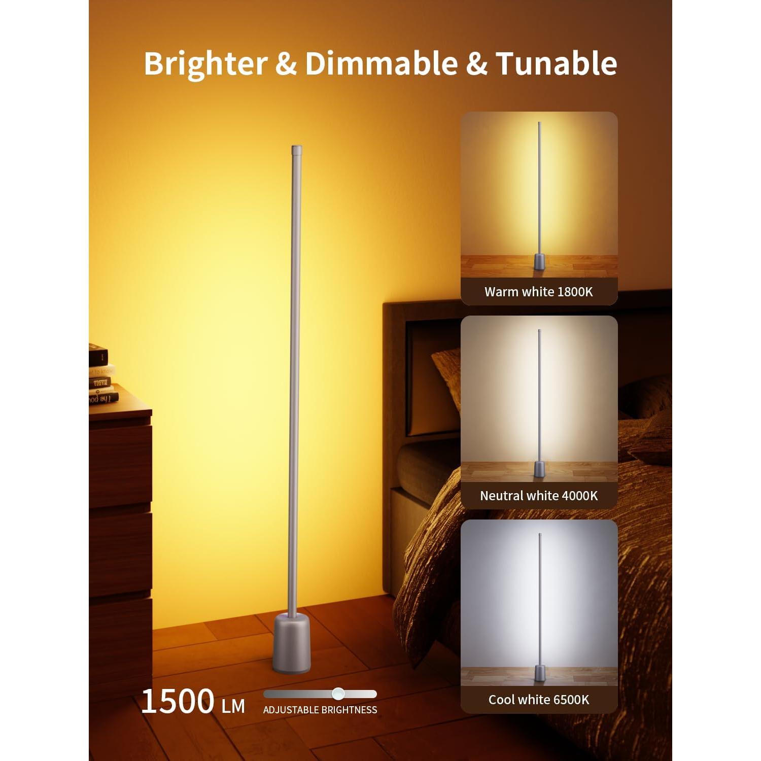 Lámpara de Esquina LED Ailofy 1500lm RGBW Control App Alexa