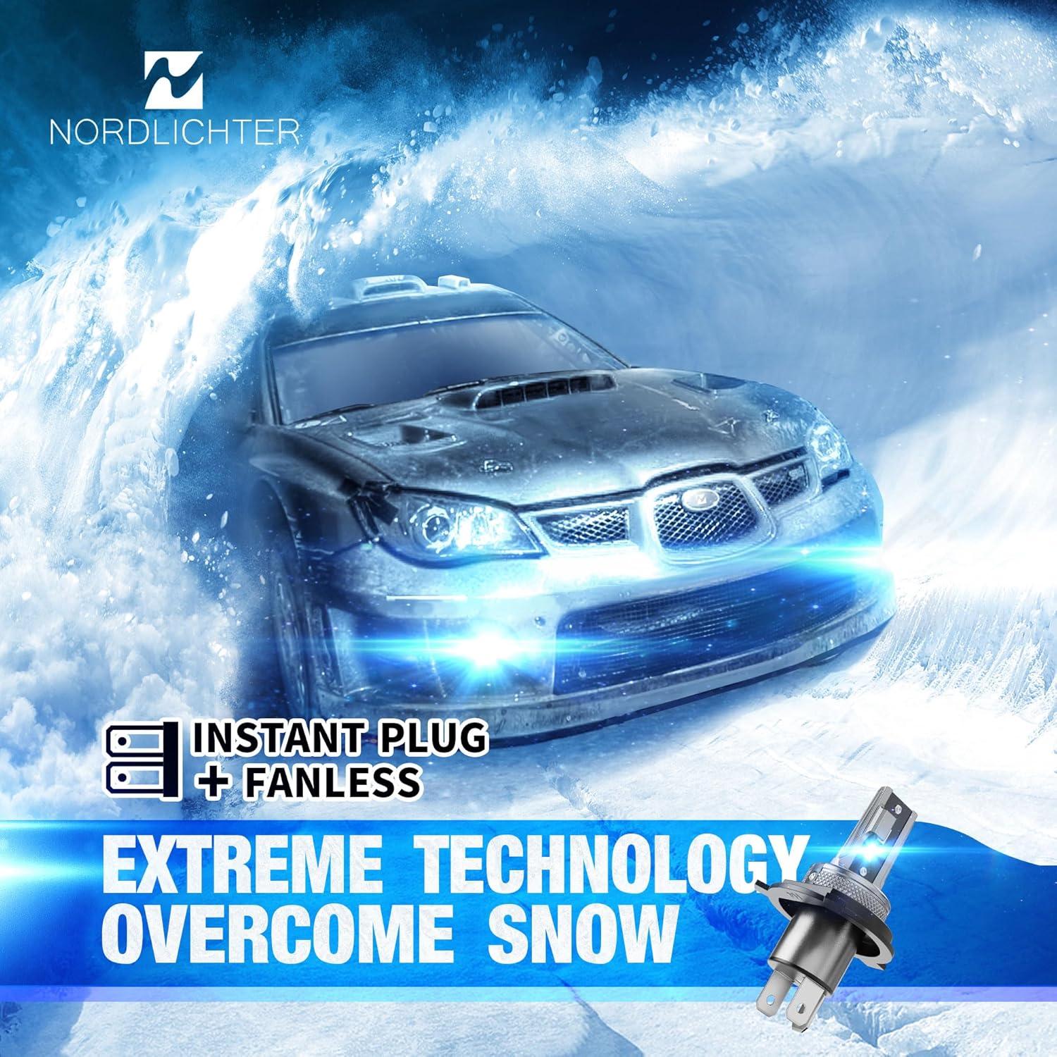 Bombillas H4 9003 N NORDLICHTER Luz de Niebla 6500K 2 Piezas