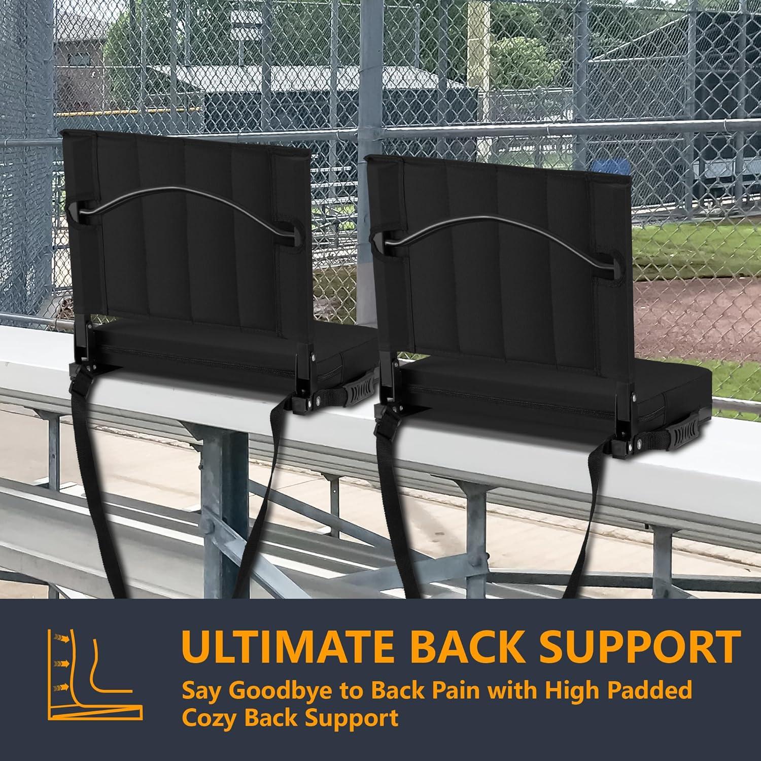 Asiento de Estadio Halituny Plegable con Respaldo y Cojín