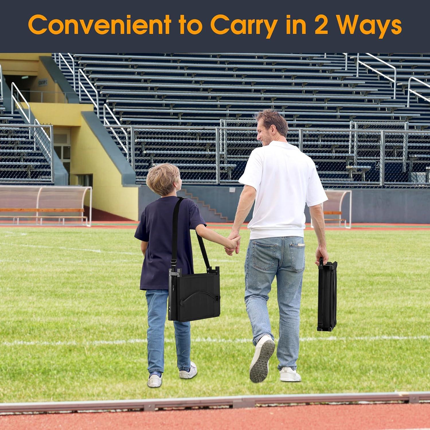 Asiento de Estadio Halituny Plegable con Respaldo y Cojín