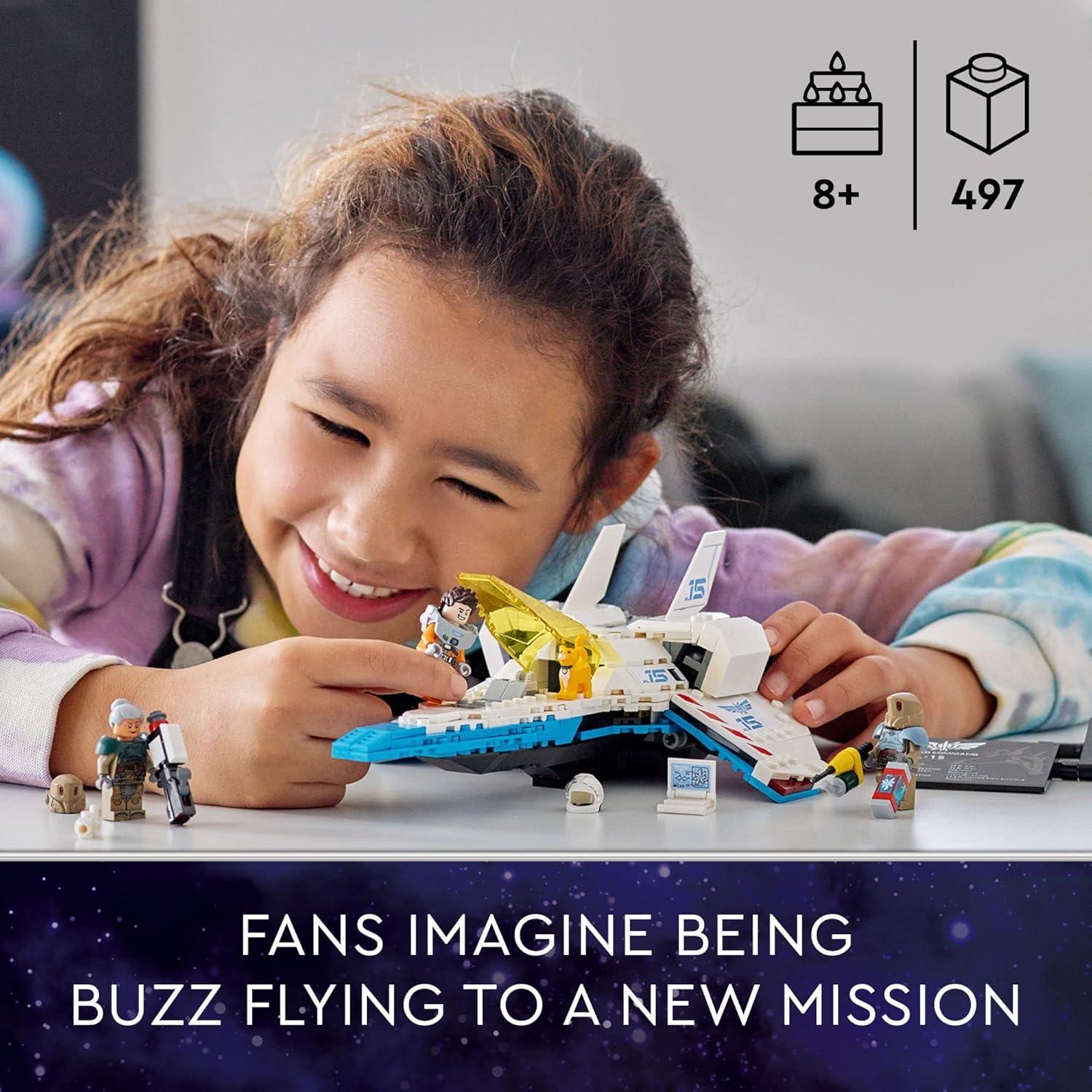 LEGO Disney Pixar's Lightyear XL-15 Spaceship 76832 Buildable Model - Outer Space Toy with Buzz Minifigure, Sox The Cat Figure, Movie Inspired Set for Kid's Action and Imaginative Play Ages 8+