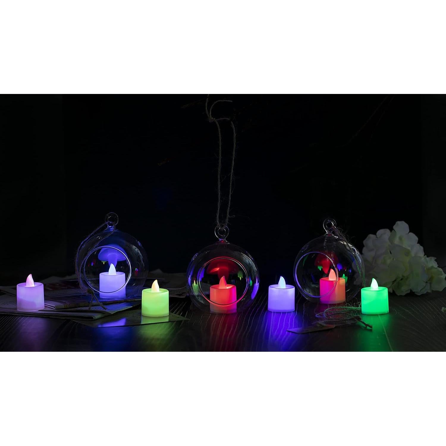 Velas Tealight LED LANKER 24 Piezas 7 Cambios de Color