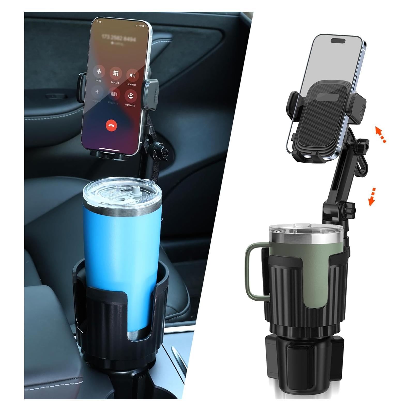 Soporte para Teléfono 2 en 1 EDKCXB para Portavasos de Coche