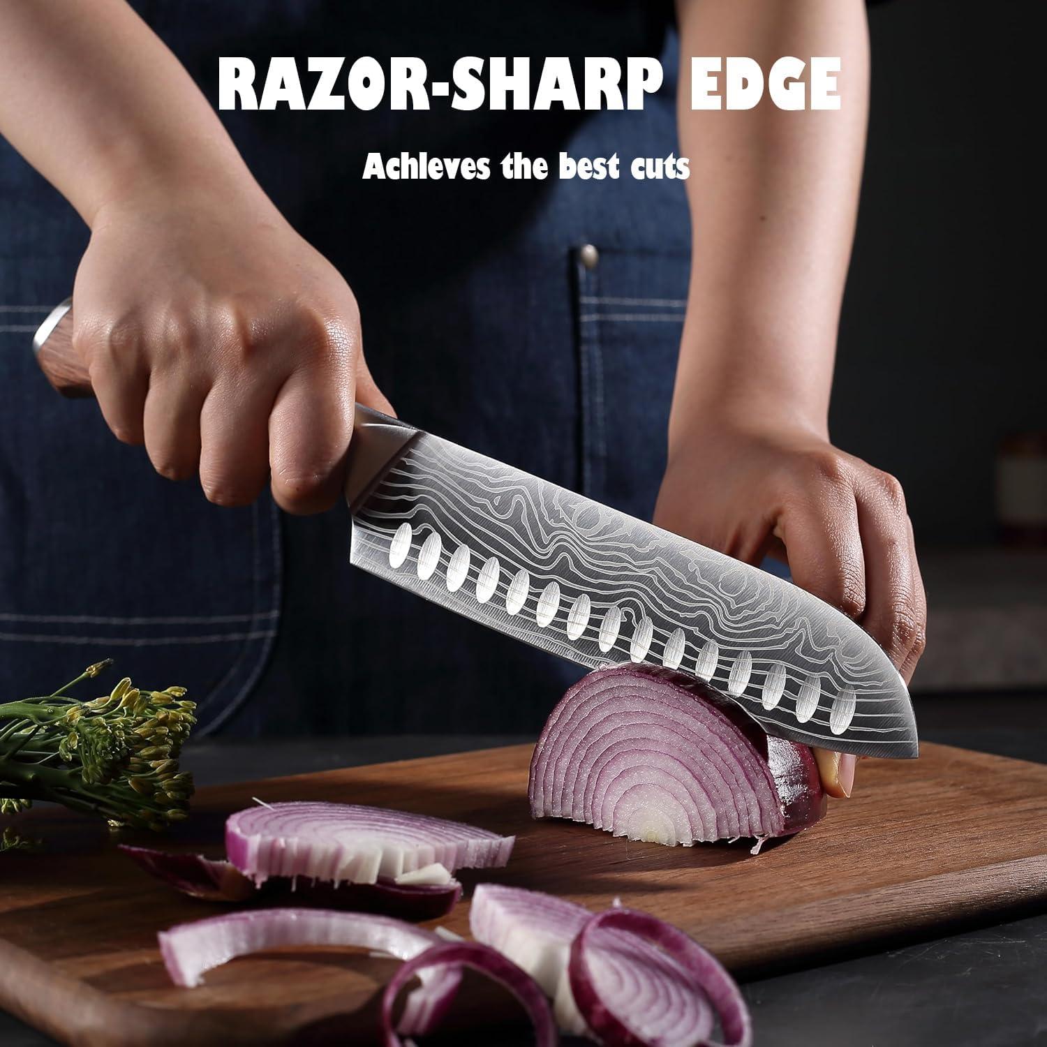 Cuchillo Santoku YOTSUBA 20 cm Acero Inoxidable Forjado