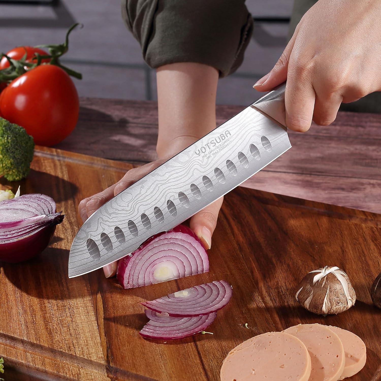 Cuchillo Santoku YOTSUBA 20 cm Acero Inoxidable Forjado