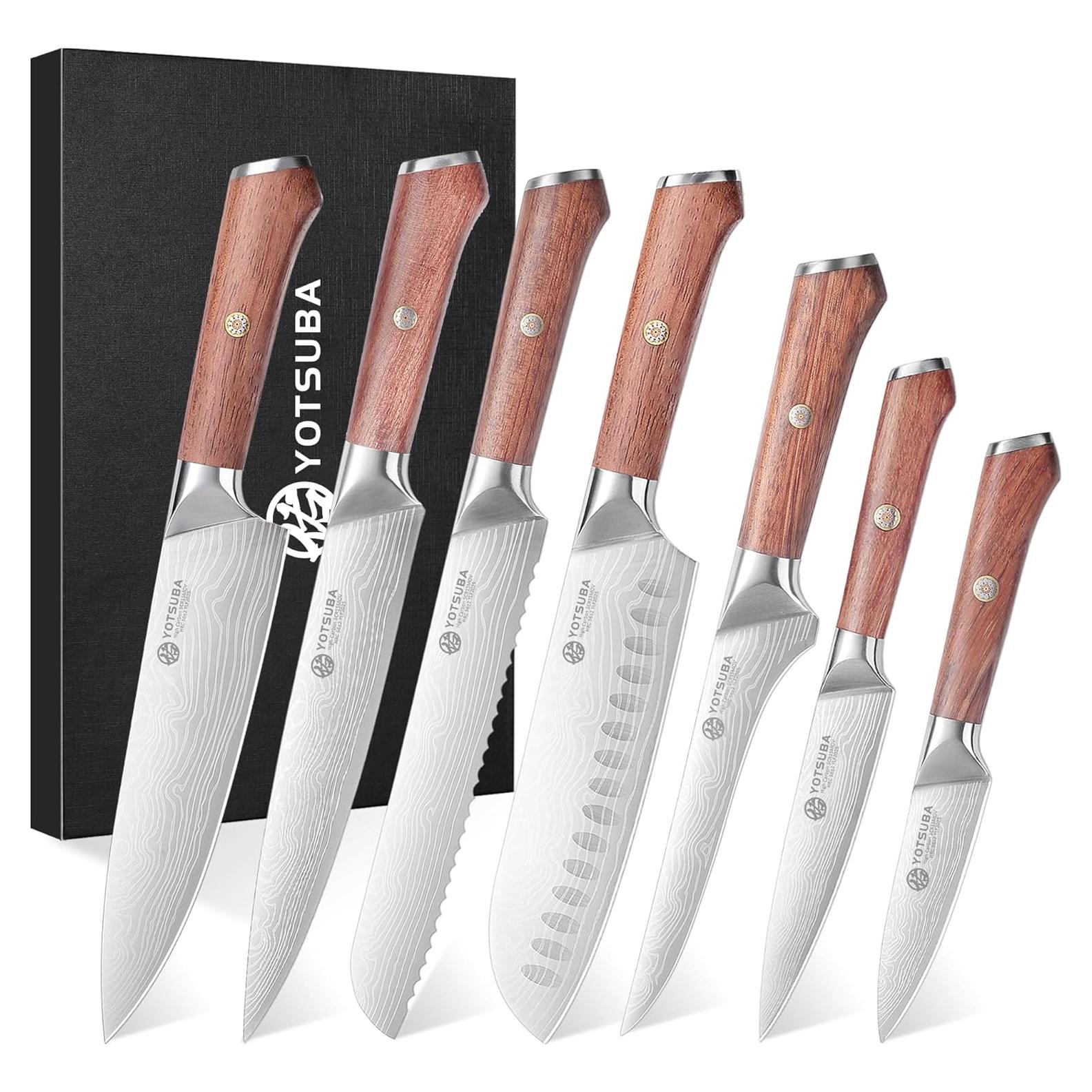 Juego de Cuchillos de Cocina YOTSUBA 7 Piezas Acero Inoxidable