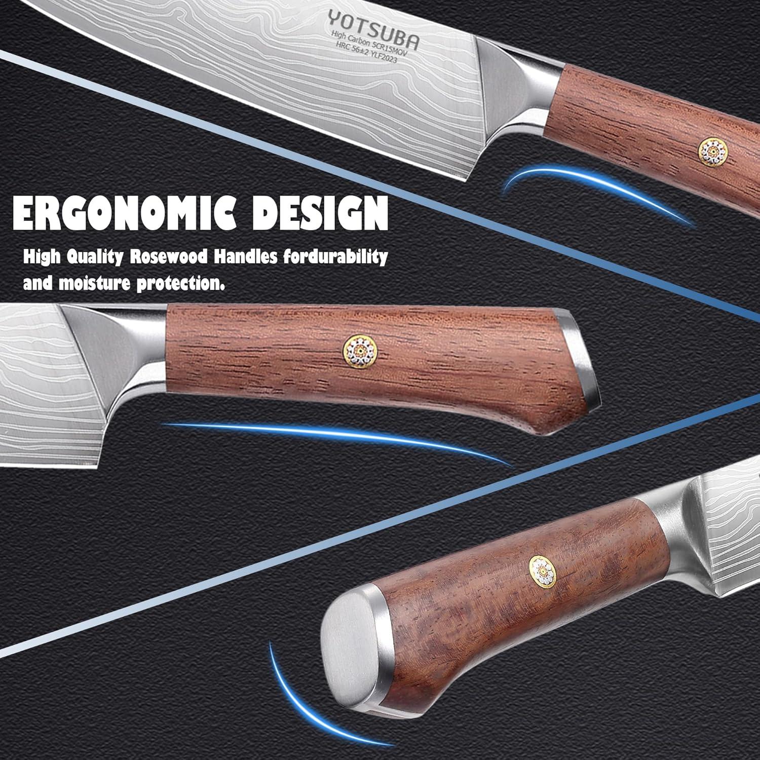 Juego de Cuchillos de Cocina YOTSUBA 7 Piezas Acero Inoxidable