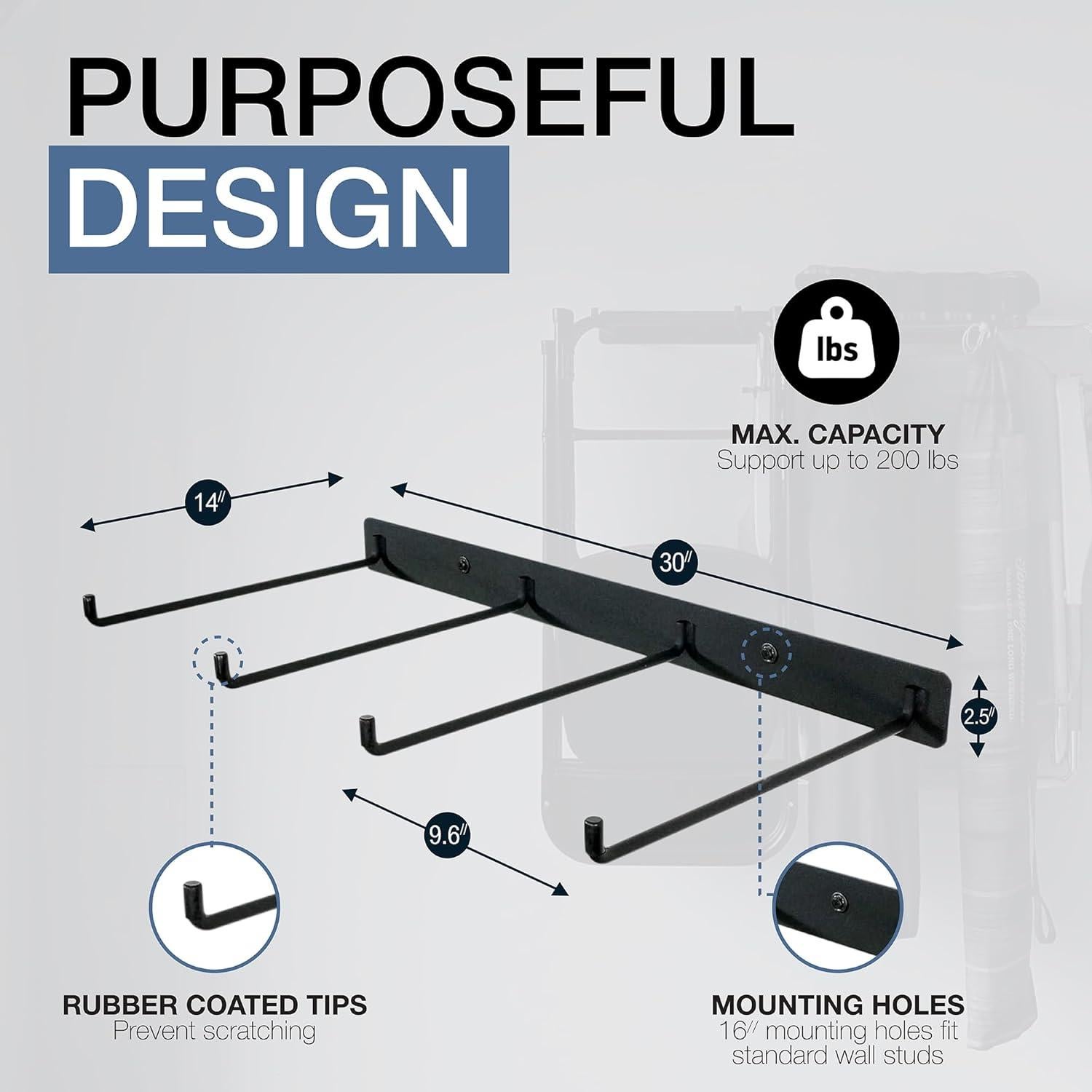 Soporte de Almacenamiento para Sillas Plegables StoreYourBoard - 2 Unidades, Soporta 90.7 kg