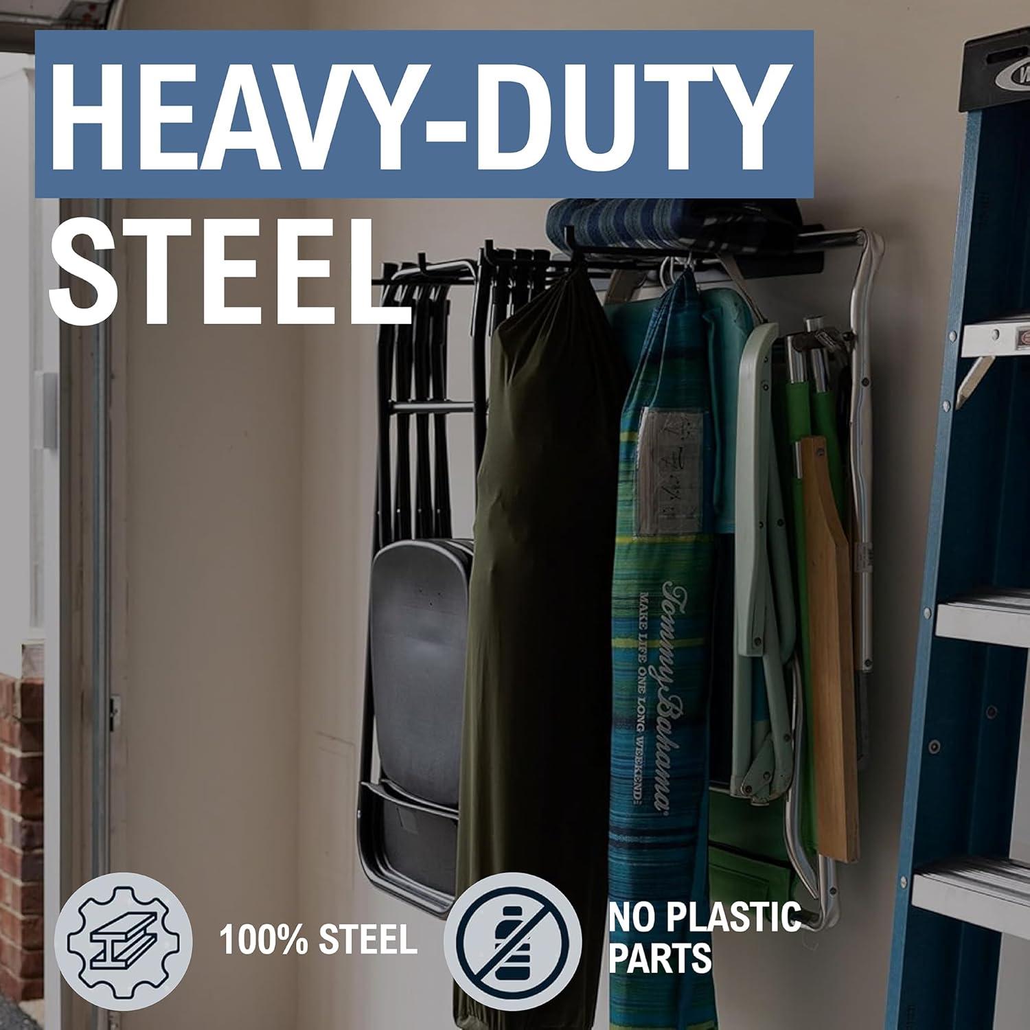 Soporte de Almacenamiento para Sillas Plegables StoreYourBoard - 2 Unidades, Soporta 90.7 kg