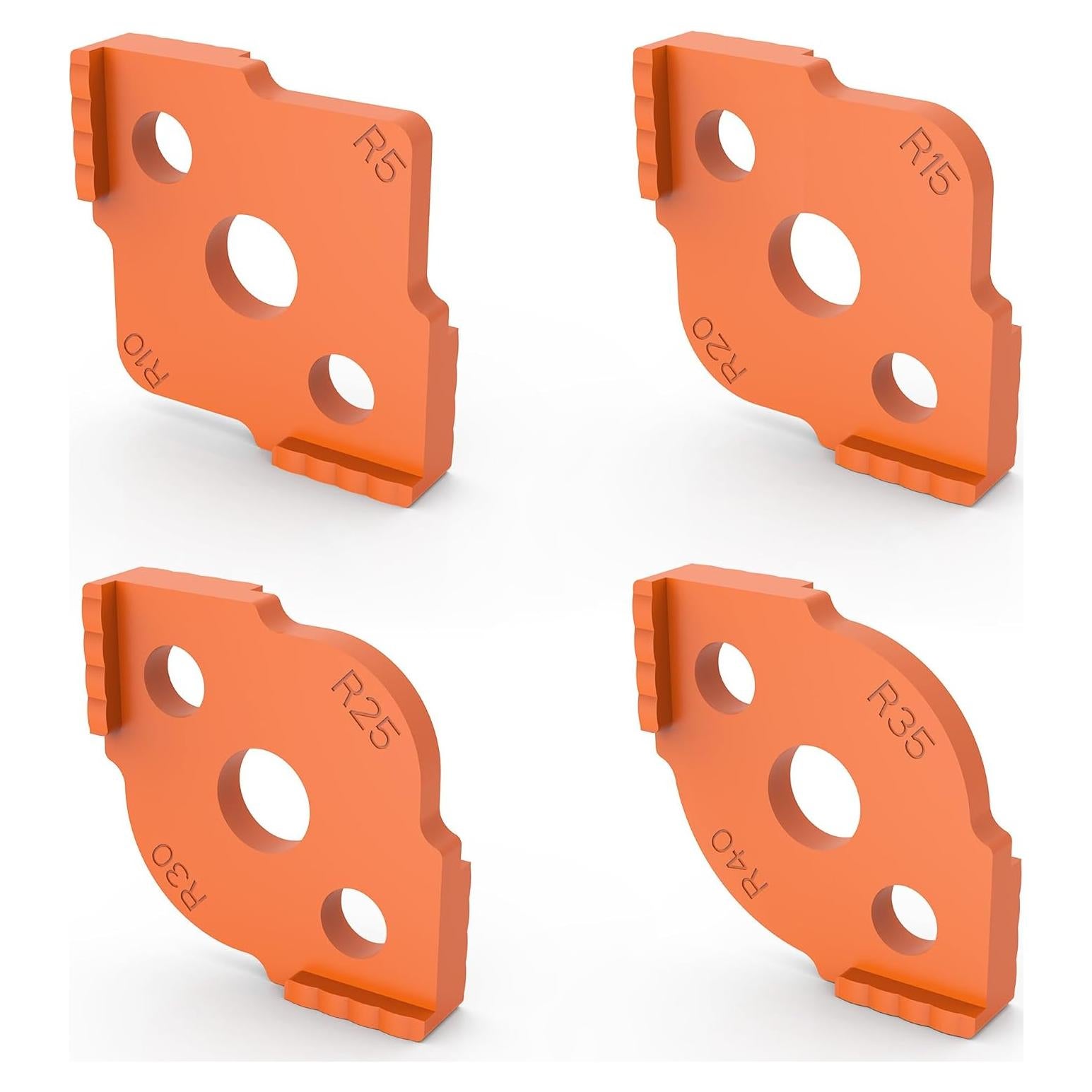 Plantillas de Router inBovoga 4 Pcs ABS CNC Esquinas Redondeadas