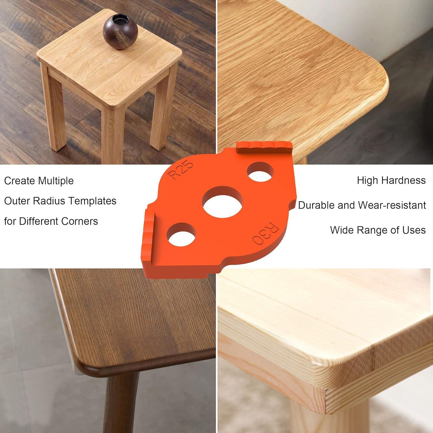 Plantillas de Router inBovoga 4 Pcs ABS CNC Esquinas Redondeadas