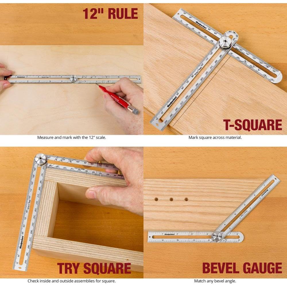 Herramienta de Diseño 12-en-1 Woodpeckers, Acero Inoxidable
