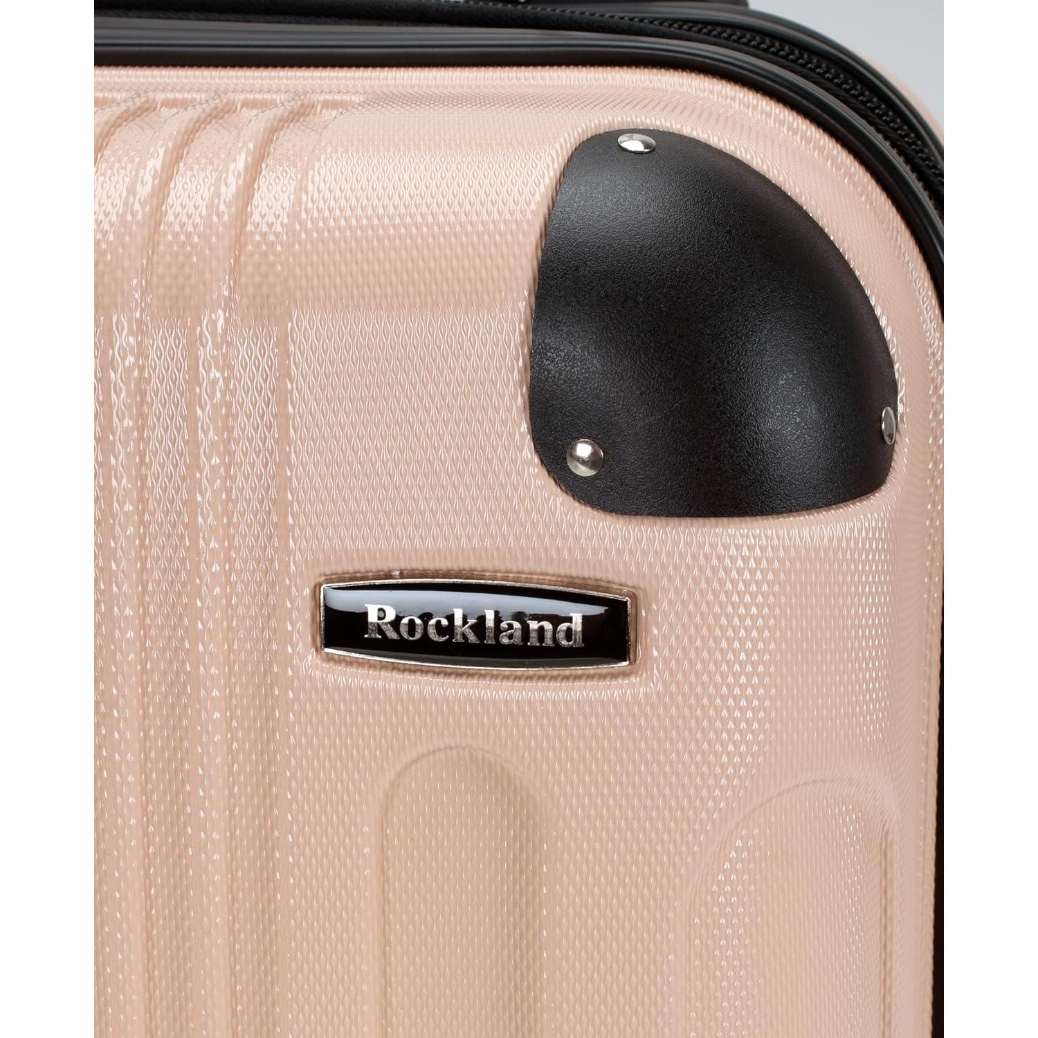 Rockland London Hardside Spinner Wheel Luggage, Champagne, Carry-On 20-Inch, 22"X13. 5"x10" (with wheels)