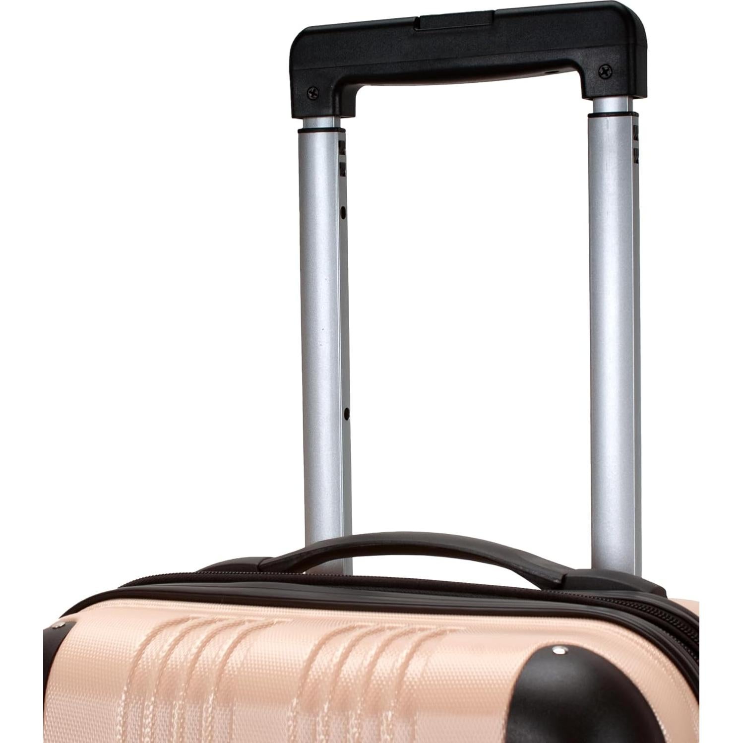Rockland London Hardside Spinner Wheel Luggage, Champagne, Carry-On 20-Inch, 22"X13. 5"x10" (with wheels)