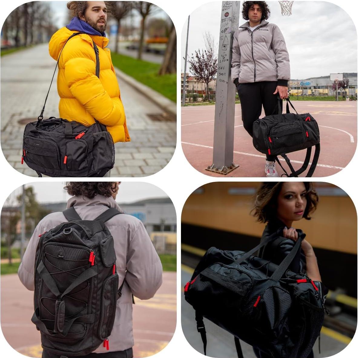 Bolsa de Gimnasio BAGSMART 35L Unisex con Compartimentos