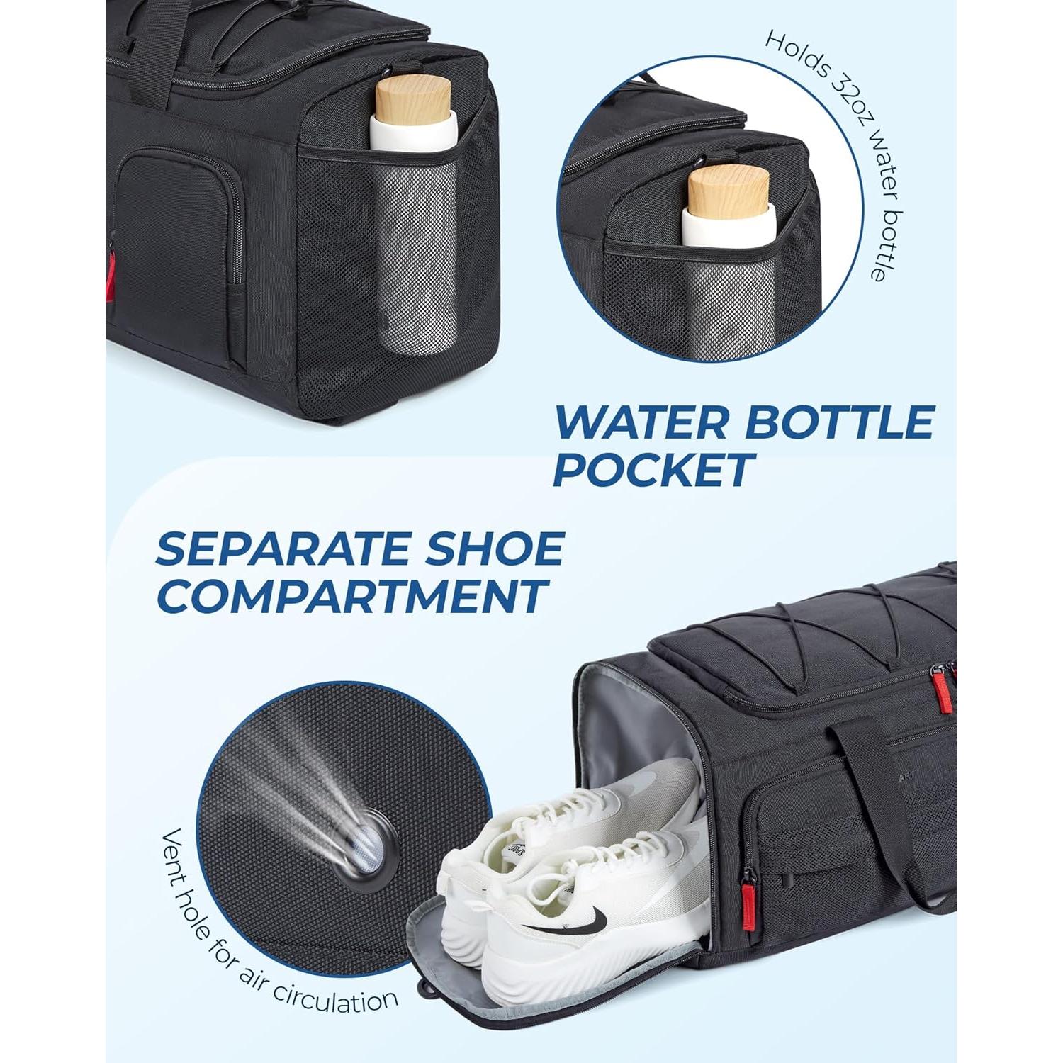 Bolsa de Gimnasio BAGSMART 35L Unisex con Compartimentos