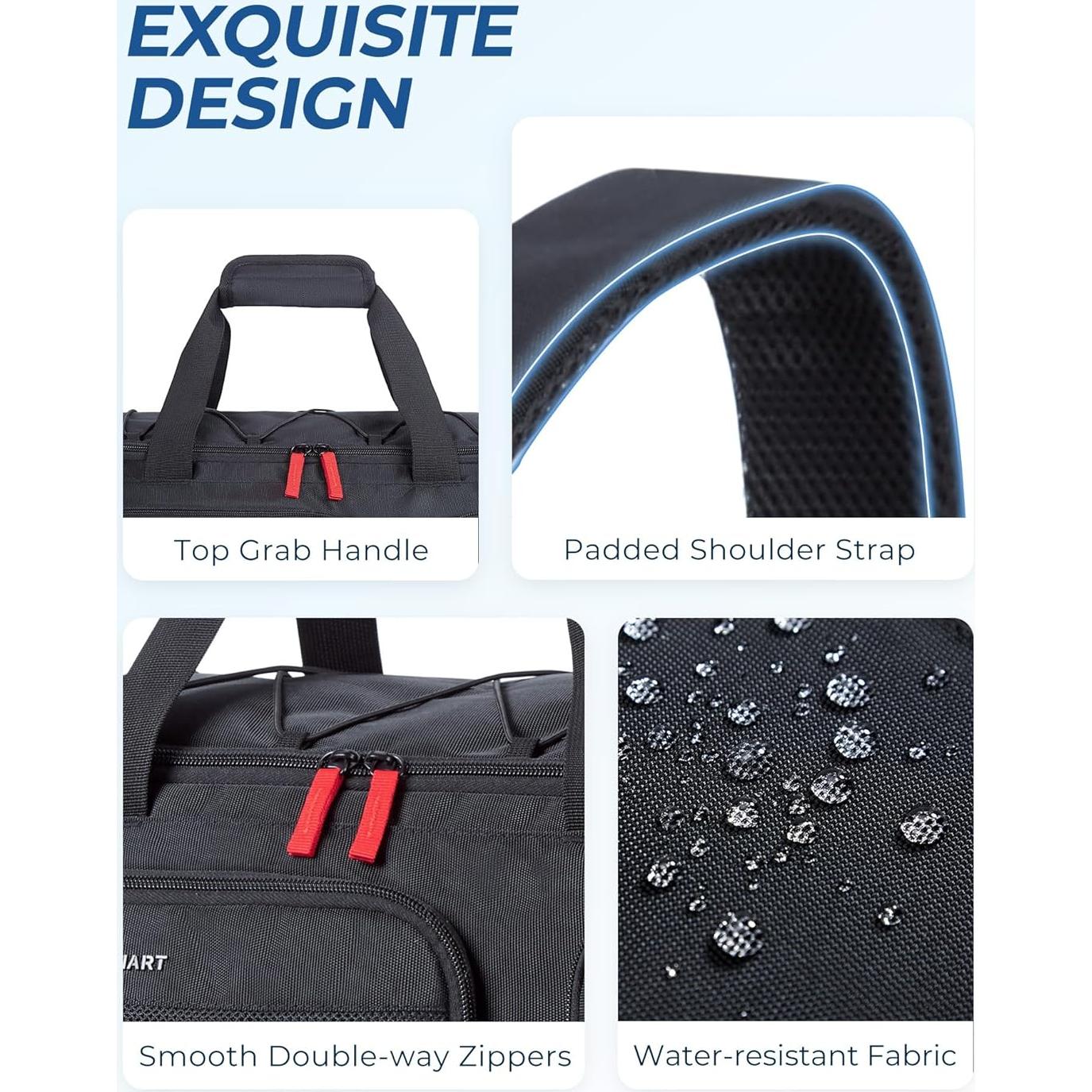 Bolsa de Gimnasio BAGSMART 35L Unisex con Compartimentos