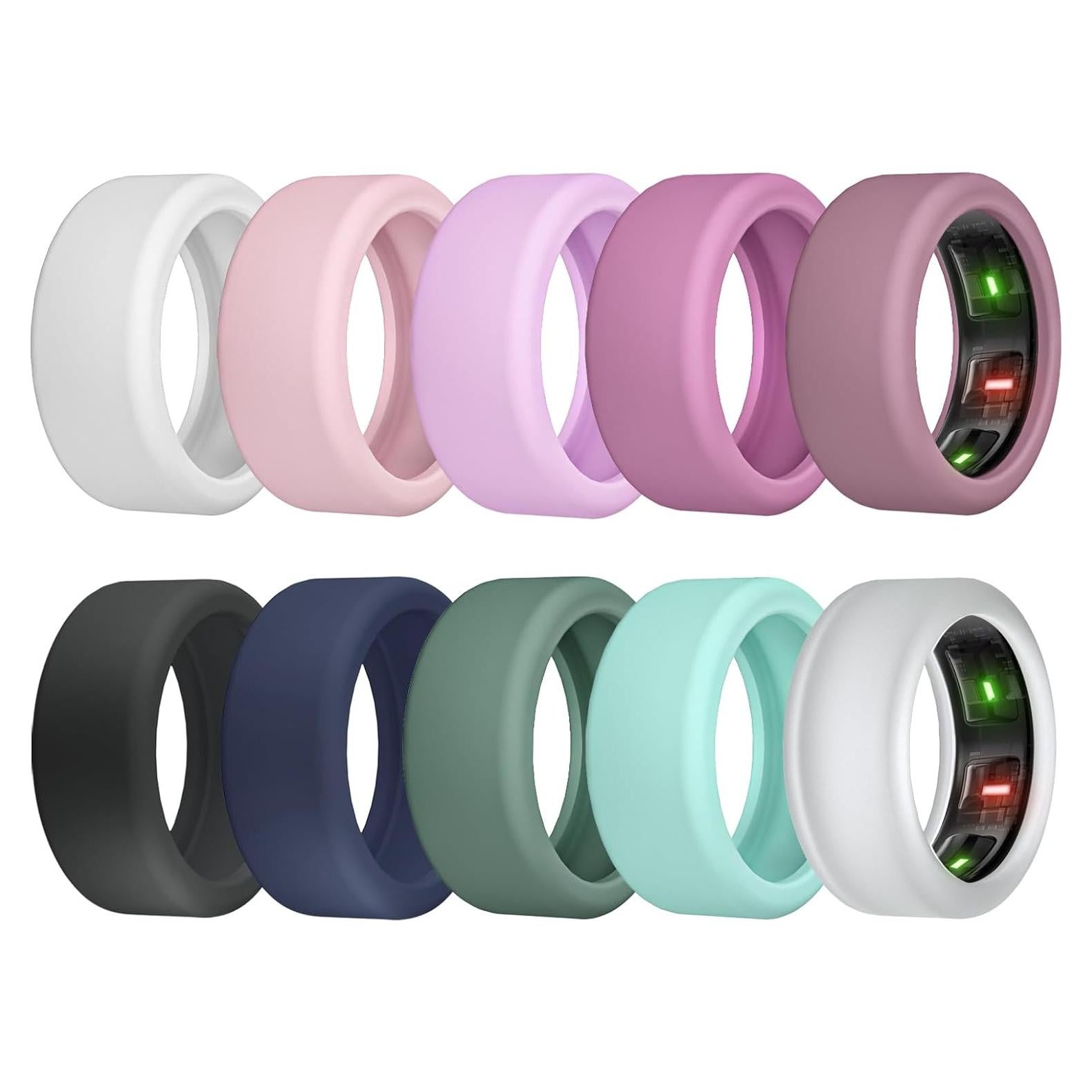 Paquete de 10 fundas de silicona NewJourney para Oura Ring Gen 4/3