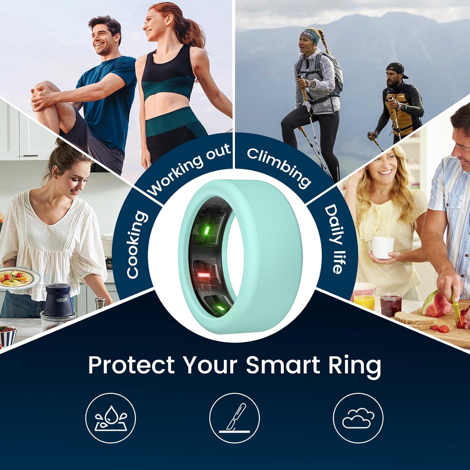 Paquete de 10 fundas de silicona NewJourney para Oura Ring Gen 4/3