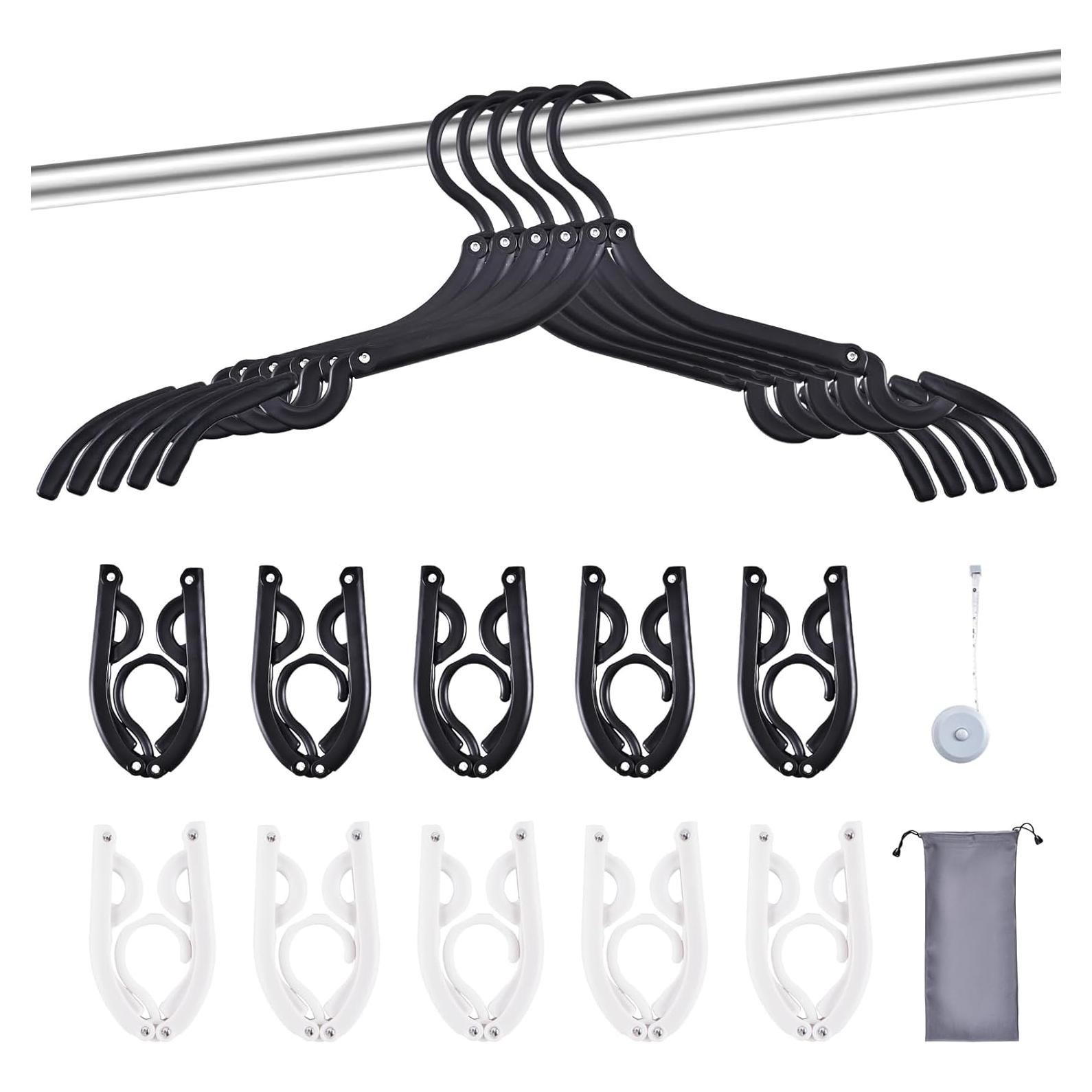 Set de 10 Perchas Plegables Sazfli - Antideslizantes y Compactas