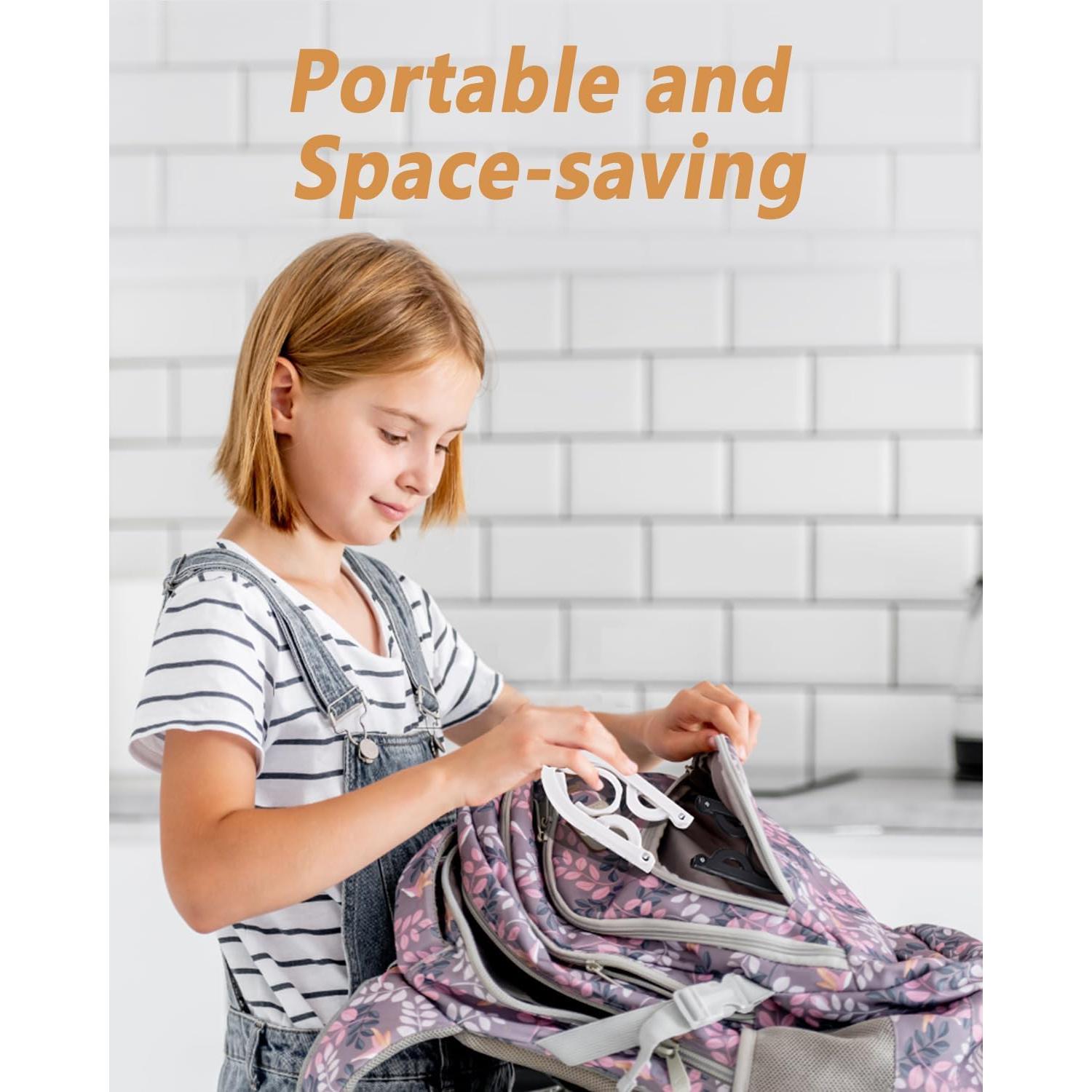 Set de 10 Perchas Plegables Sazfli - Antideslizantes y Compactas