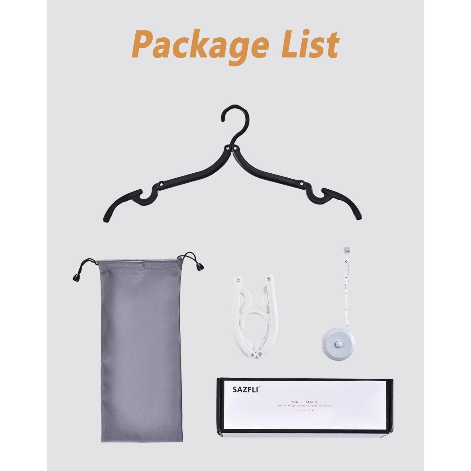 Set de 10 Perchas Plegables Sazfli - Antideslizantes y Compactas